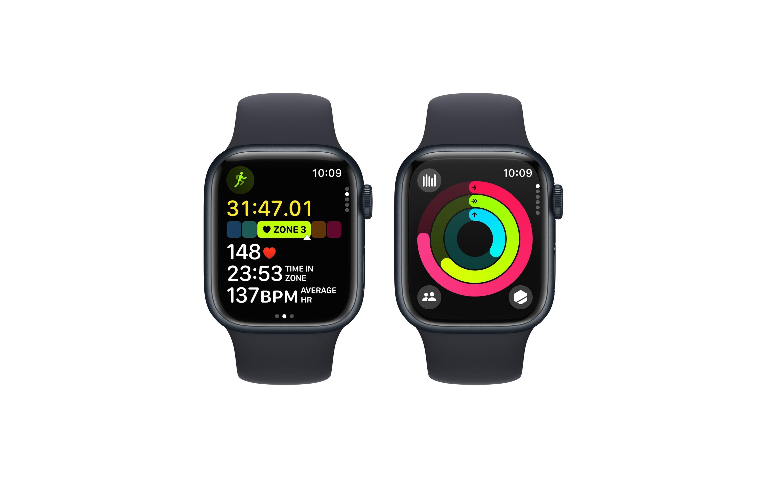 Apple Watch Series 9 41 mm Alu Mitternacht Sport M/L