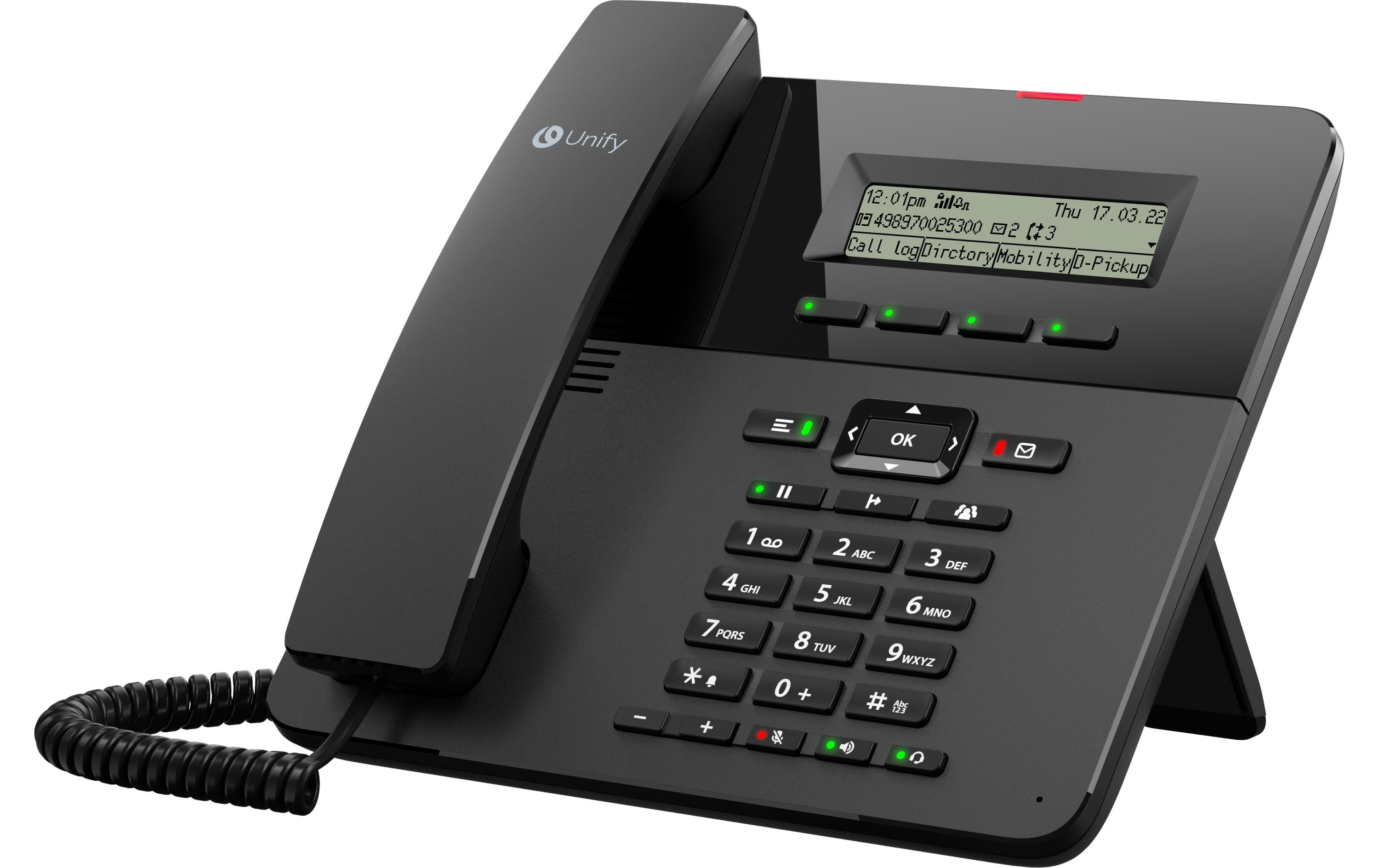 UNIFY SIP Tischtelefon OpenScape CP210 Schwarz