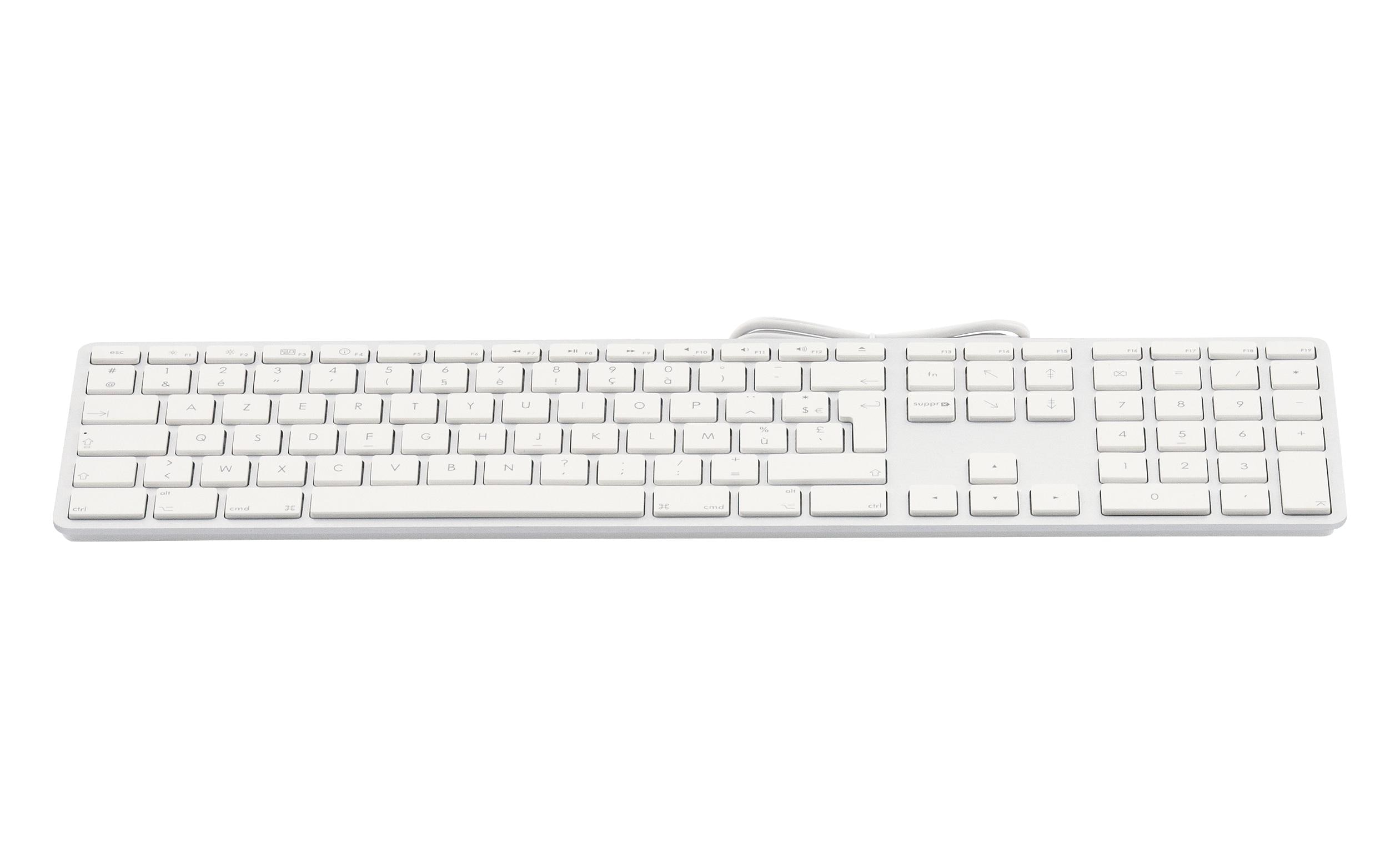 LMP Tastatur KB-1243 Weiss, FR-Layout mit Ziffernblock
