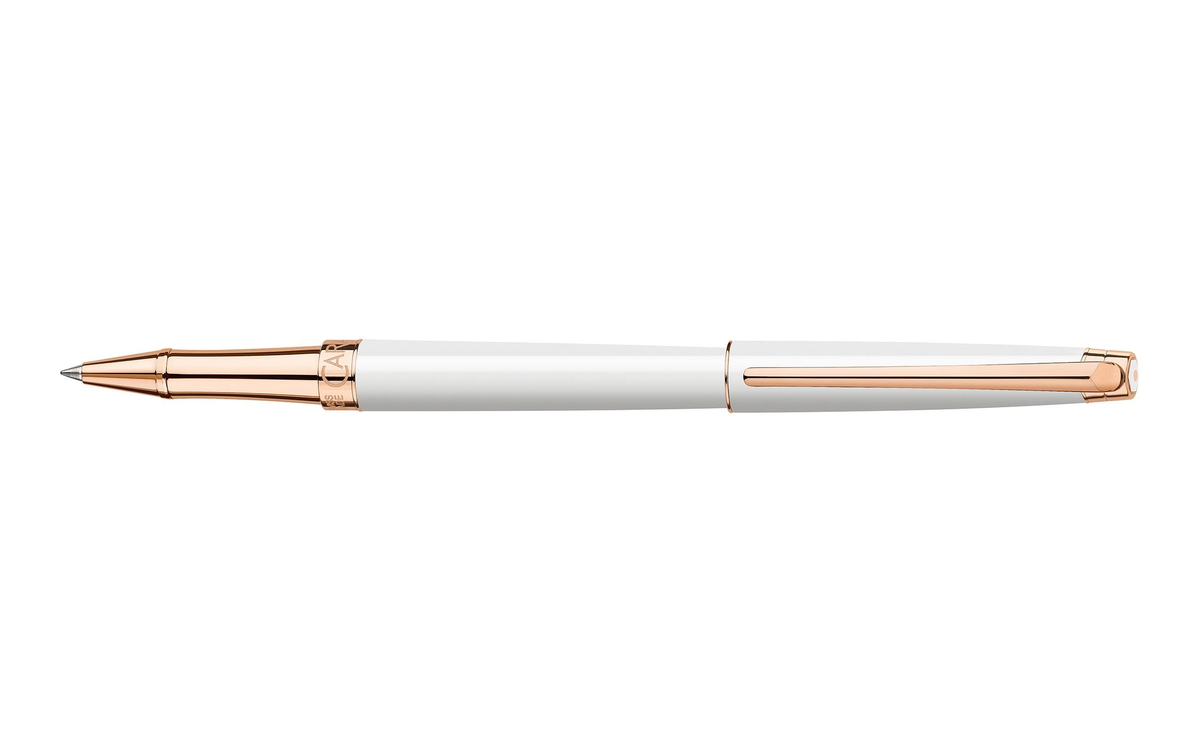 Caran d'Ache Rollerball Léman Weiss Roségold Fein (F)