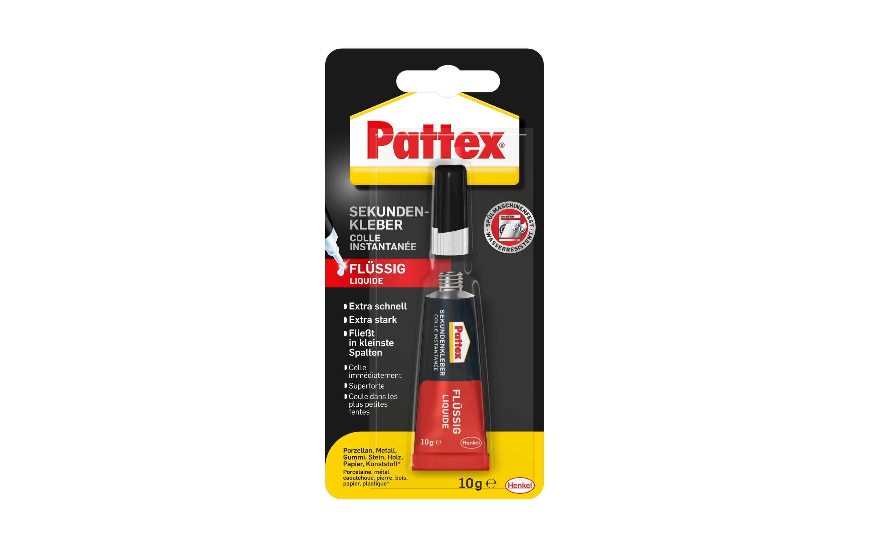 Pattex Sekundenkleber Flüssig 10 g, Transparent