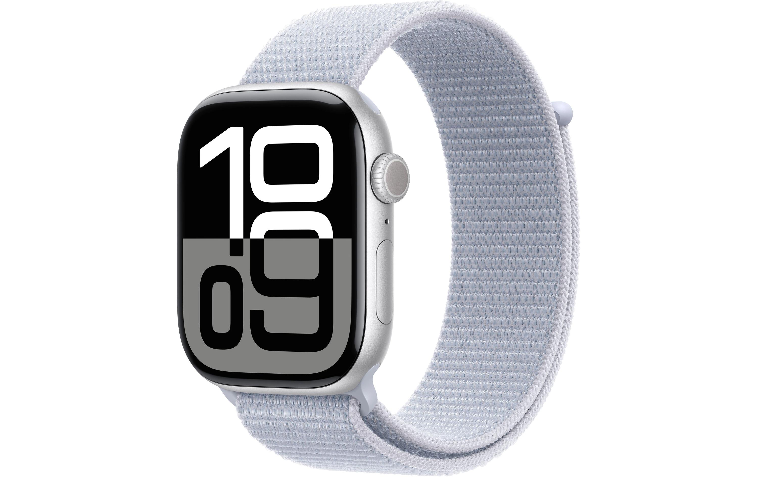 Apple Watch Series 10 46 mm Alu Silber Loop Blau