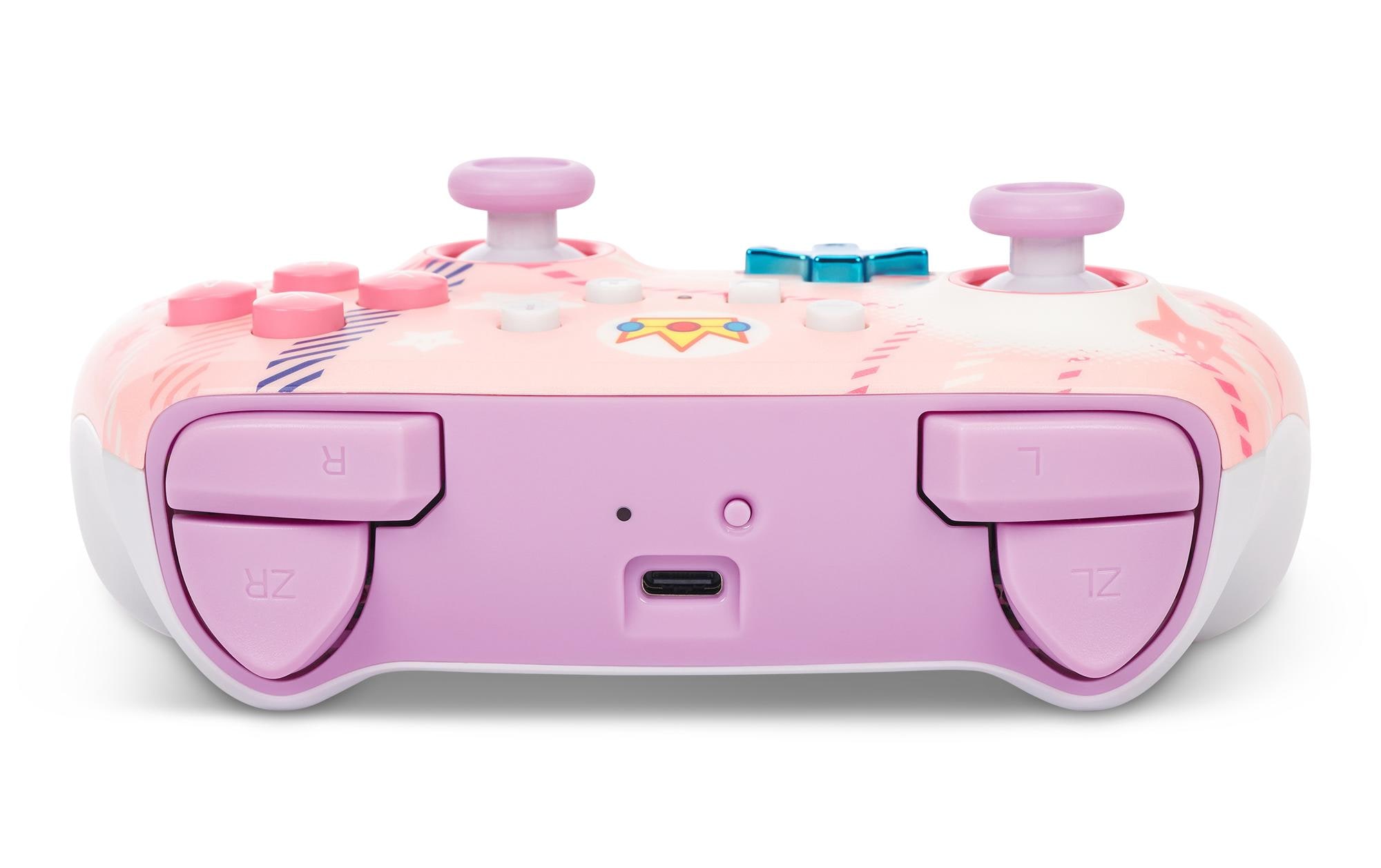 Power A Enhanced Wireless Controller Princess Peach Plaid