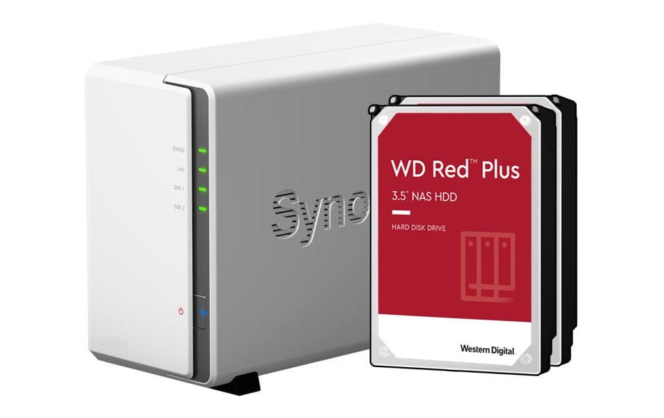 Synology NAS DiskStation DS220j 2-bay WD Red Plus 6 TB
