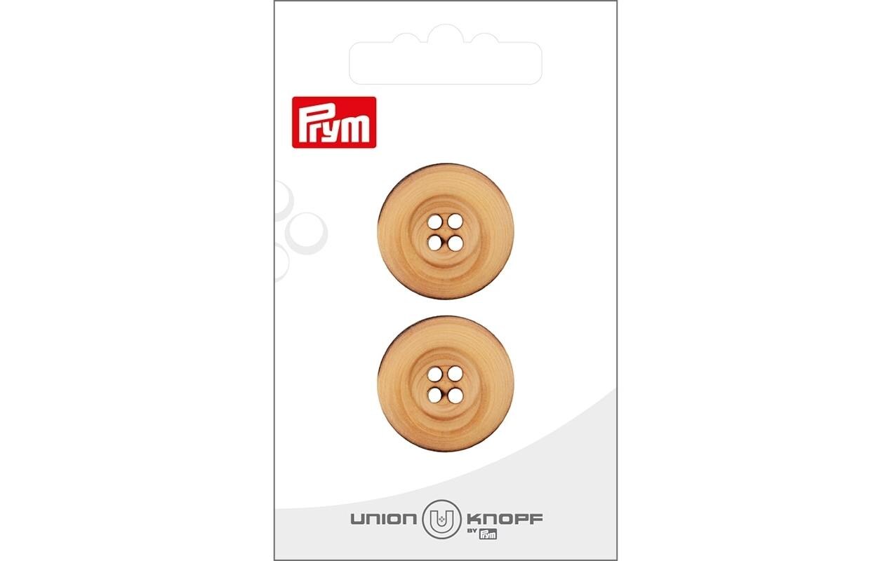 Prym Union Knopf Knöpfe 4-Loch 23 mm, 2 Stück, Beige