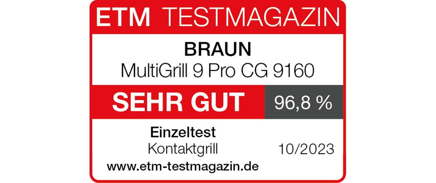 Braun Kontaktgrill CG 9160 Multigrill 9 Pro 2200 W