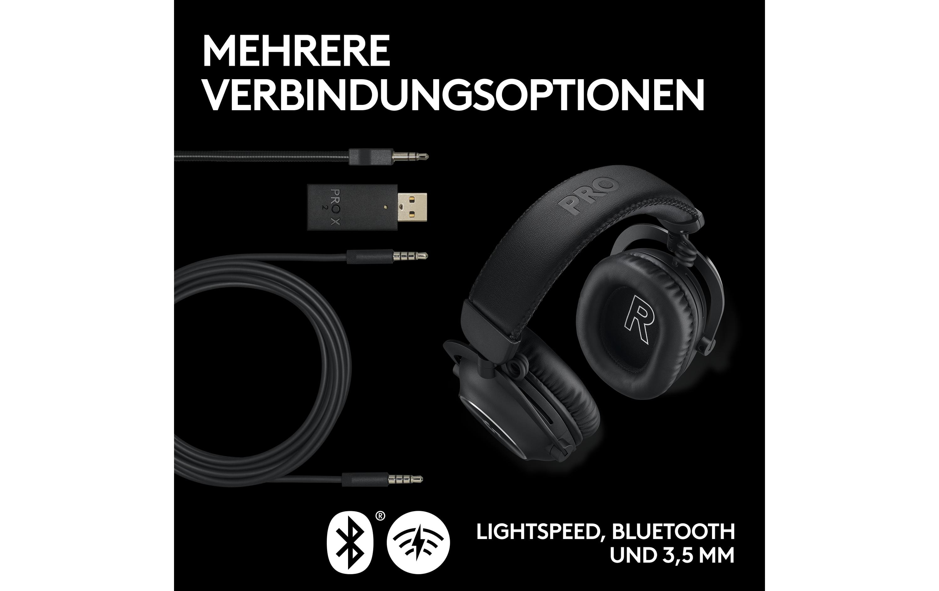 Logitech Headset G Pro X 2 Wireless Lightspeed Gaming Schwarz