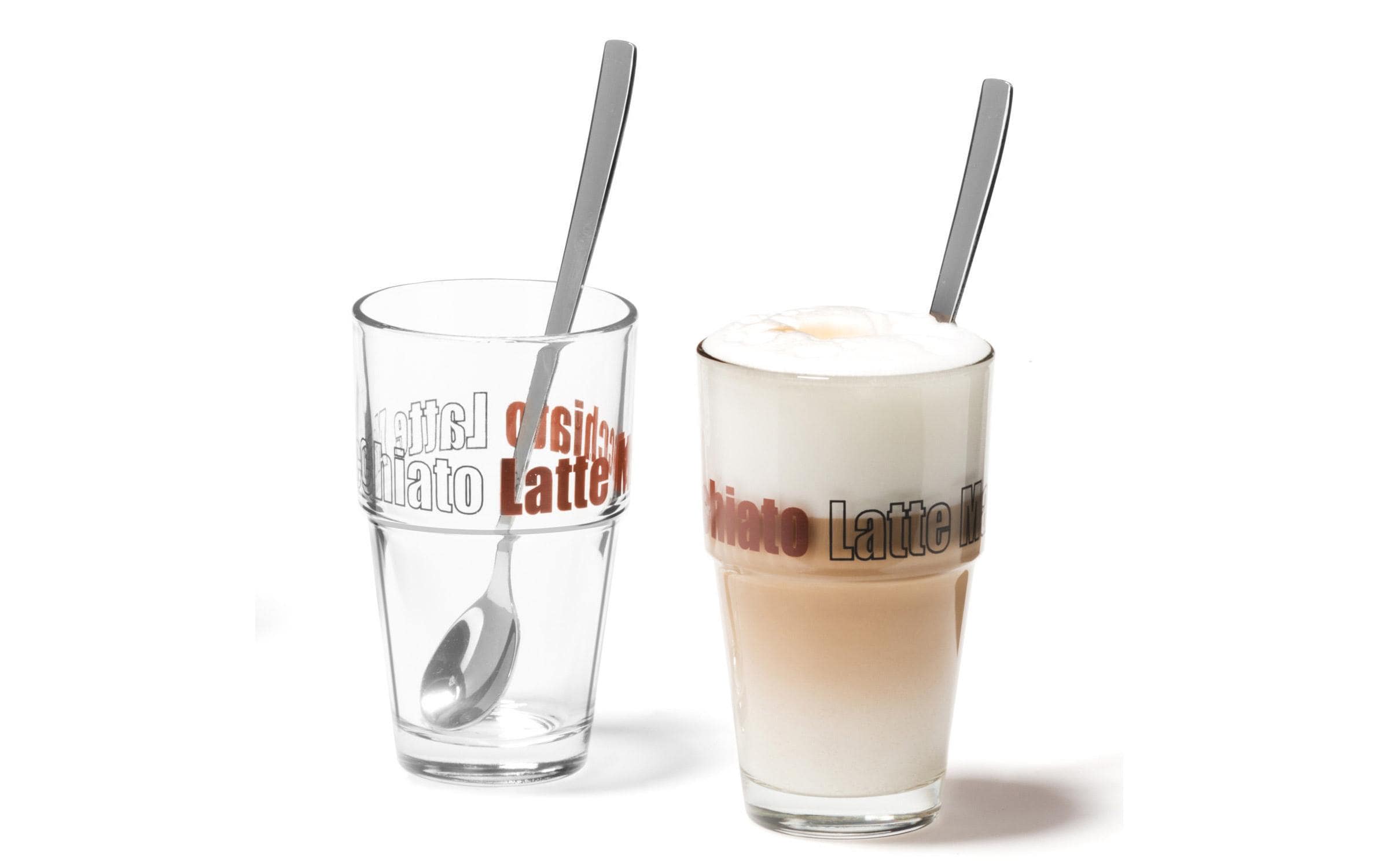 Leonardo Latte Macchiato Becher 410 ml, 2 Stück, Transparent