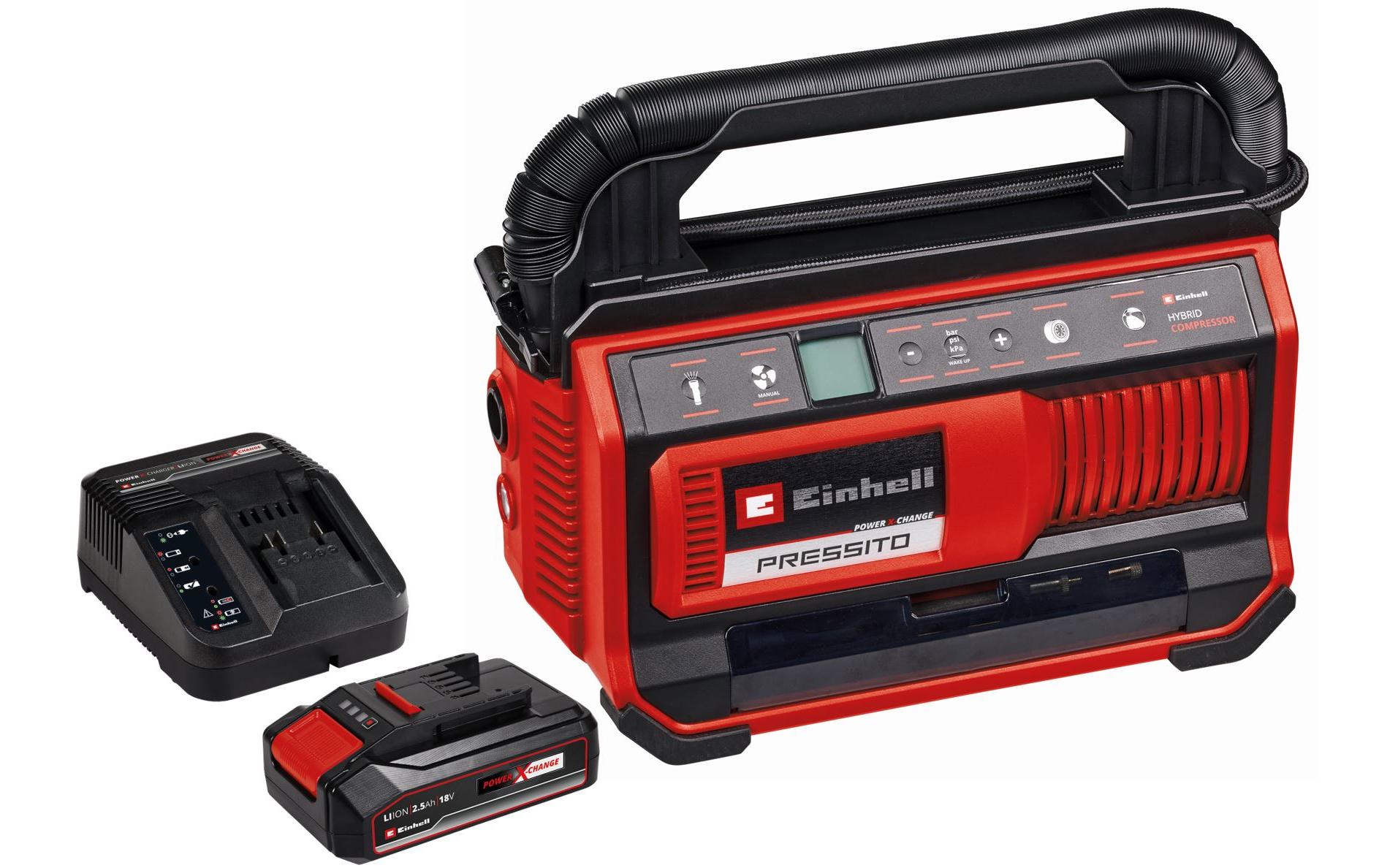 Einhell Akku-Kompressor Pressito 18/25 Hybrid Kit