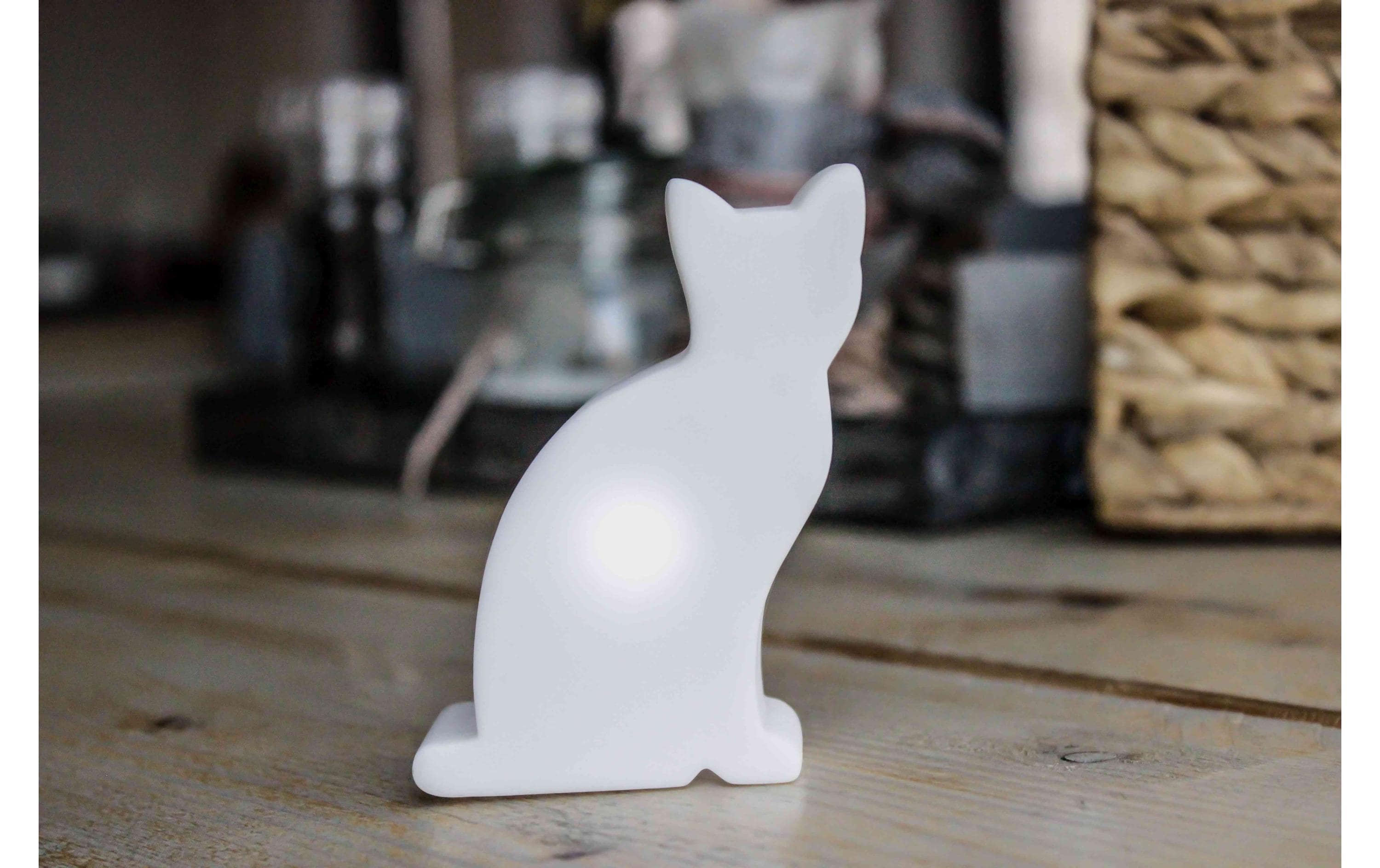 8 Seasons Design Motivlicht Shining Cat Micro, Weiss