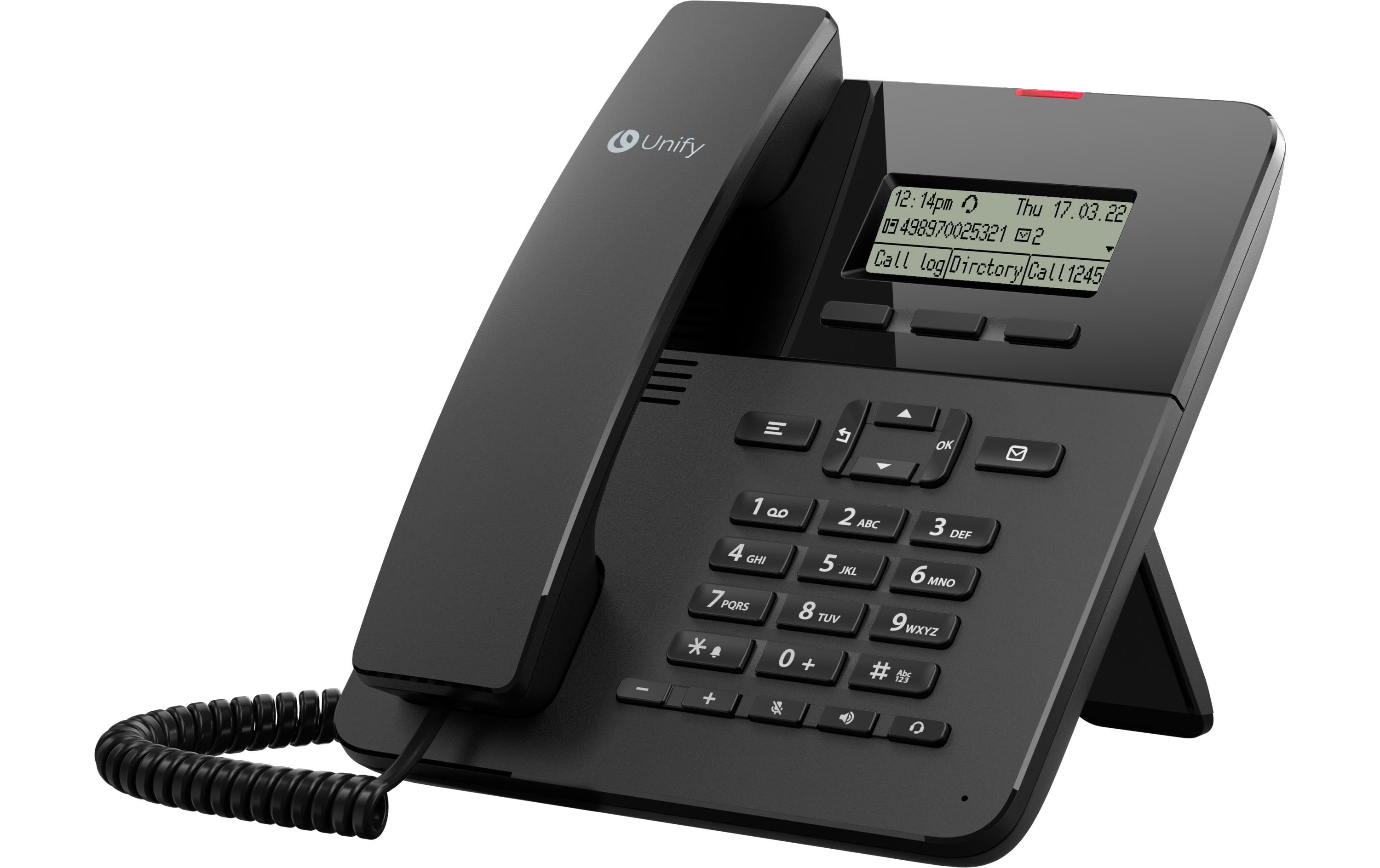 UNIFY SIP Tischtelefon OpenScape CP110 Schwarz