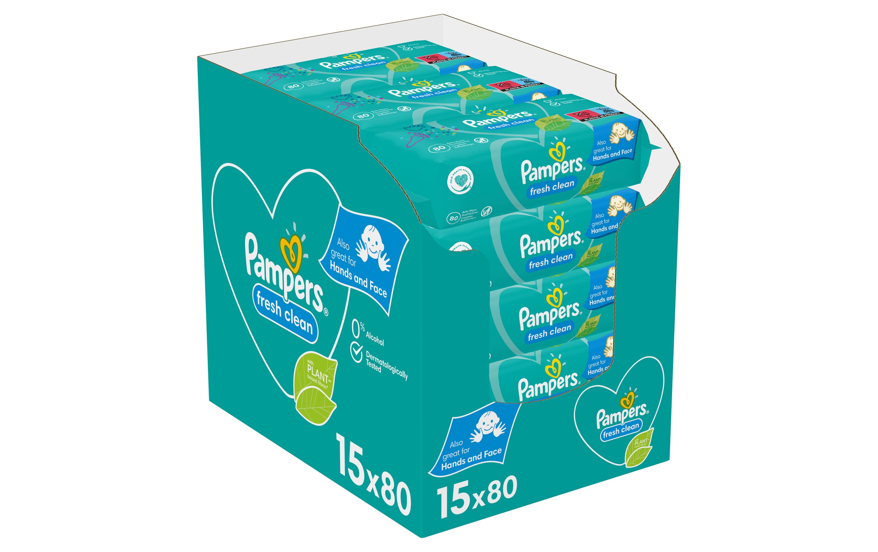 Pampers Feuchttücher Fresh Clean Aloe 15 x 80 Stk.