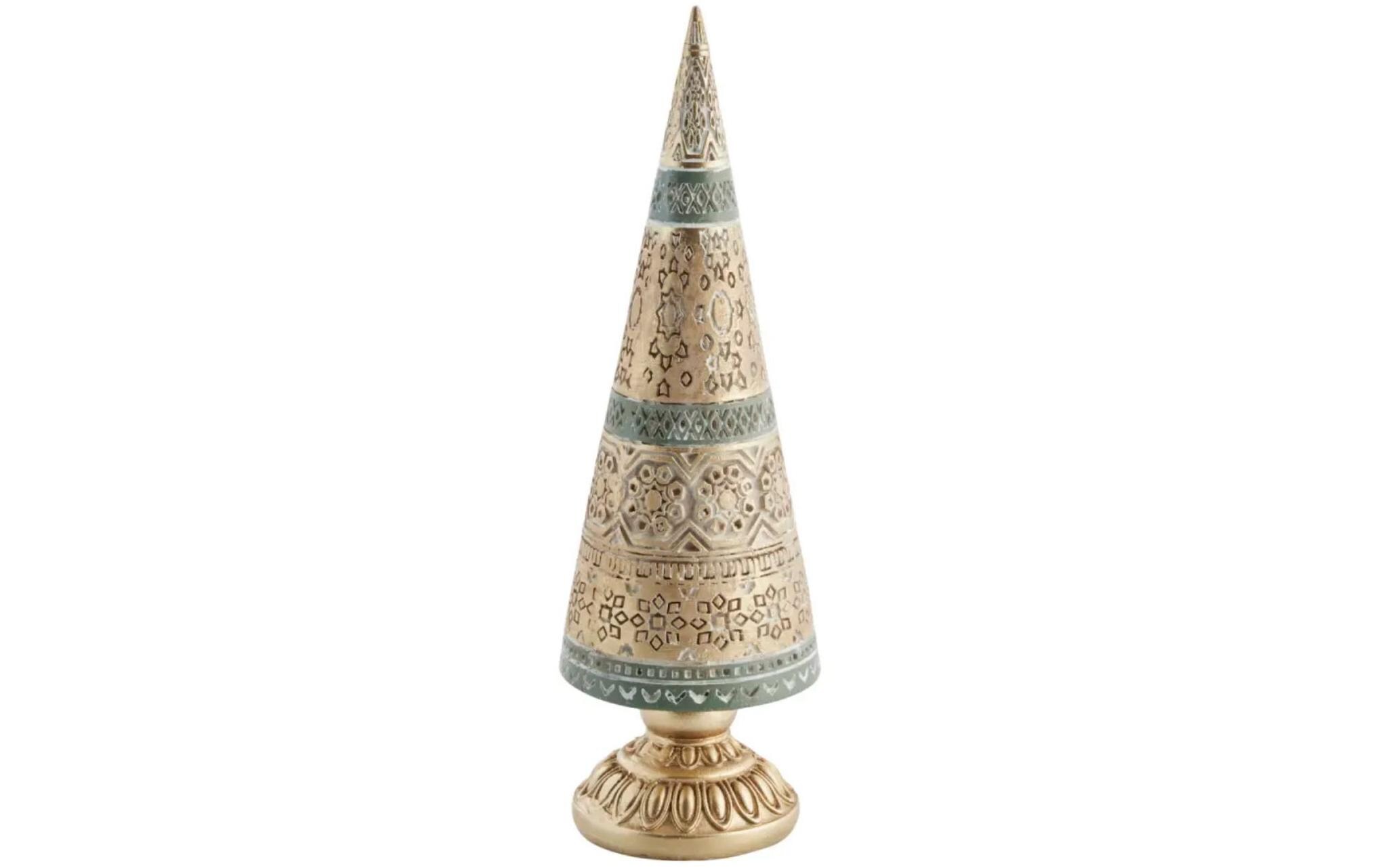 Lene Bjerre Weihnachtsbaum Alana 20.5 cm, Gold / Grau