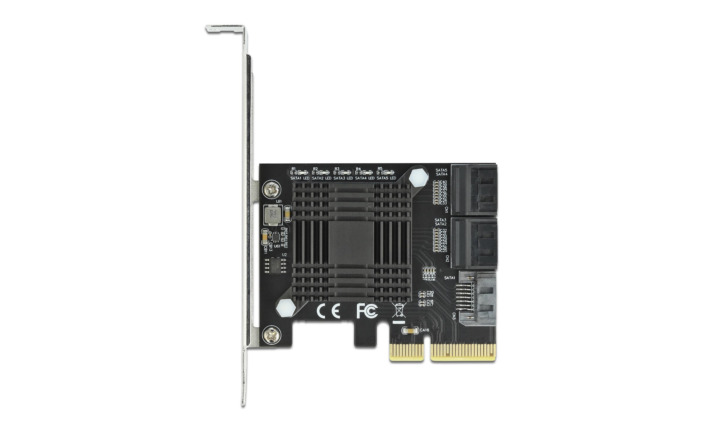 Delock SATA-Controller PCI-Ex4 - 5x SATA3 intern