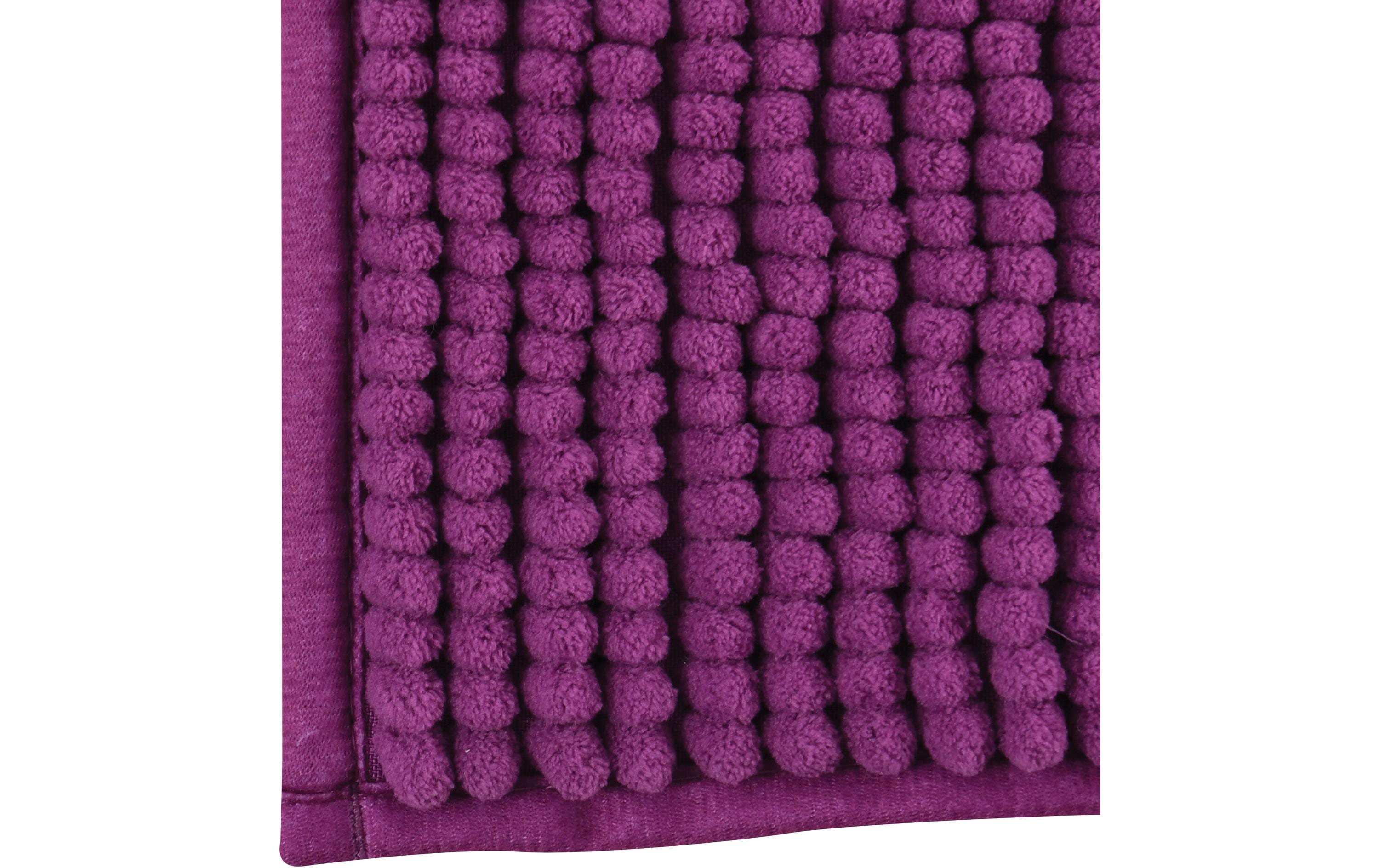 MSV Badteppich Chenille 40 x 60 cm, Violett