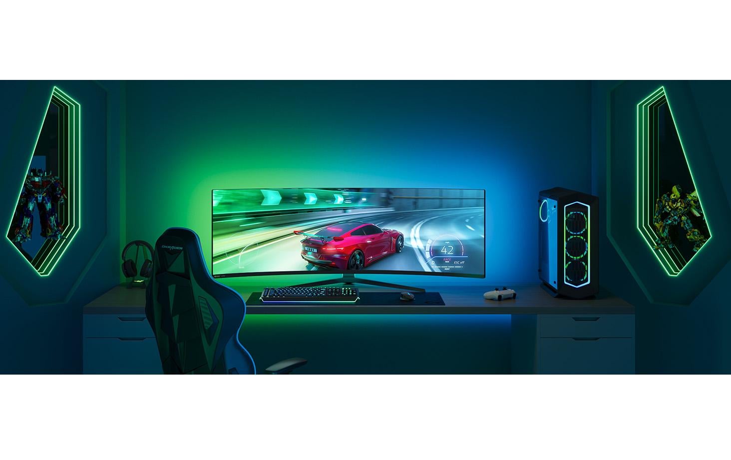 Govee LED Stripe Gaming G1, Wi-Fi + Bluetooth, RGBIC, 27-34