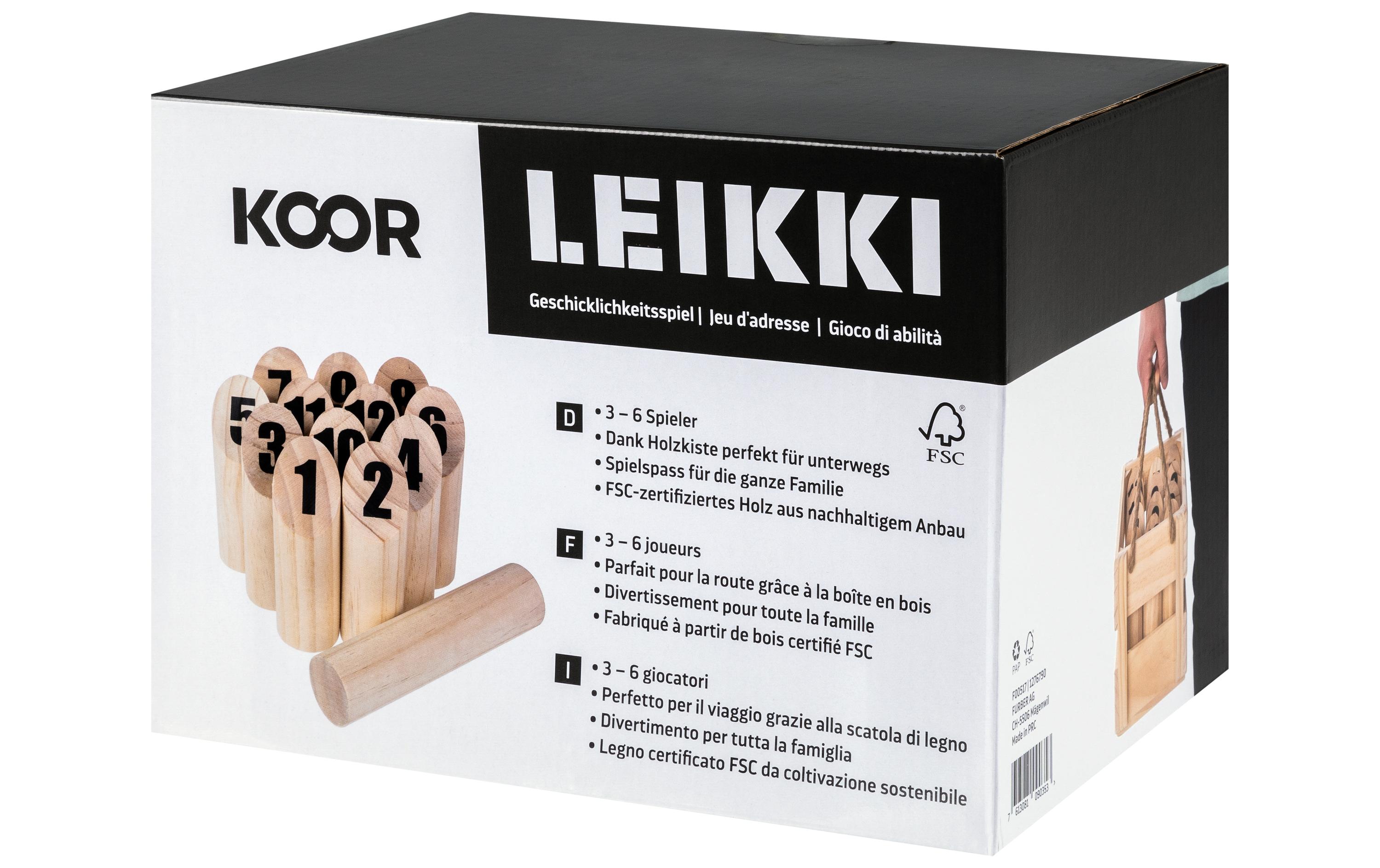 KOOR Wurfspiel LEIKKI (Mölkky)