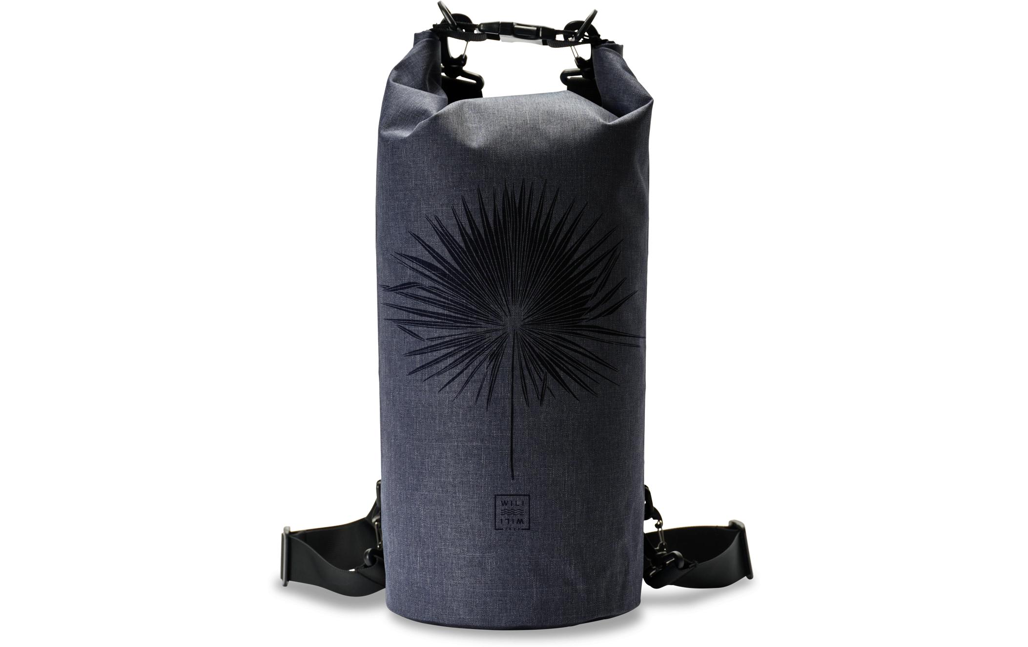 Wili Wili Tree Dry Bag Palm Leaf 15 l, Schwarz