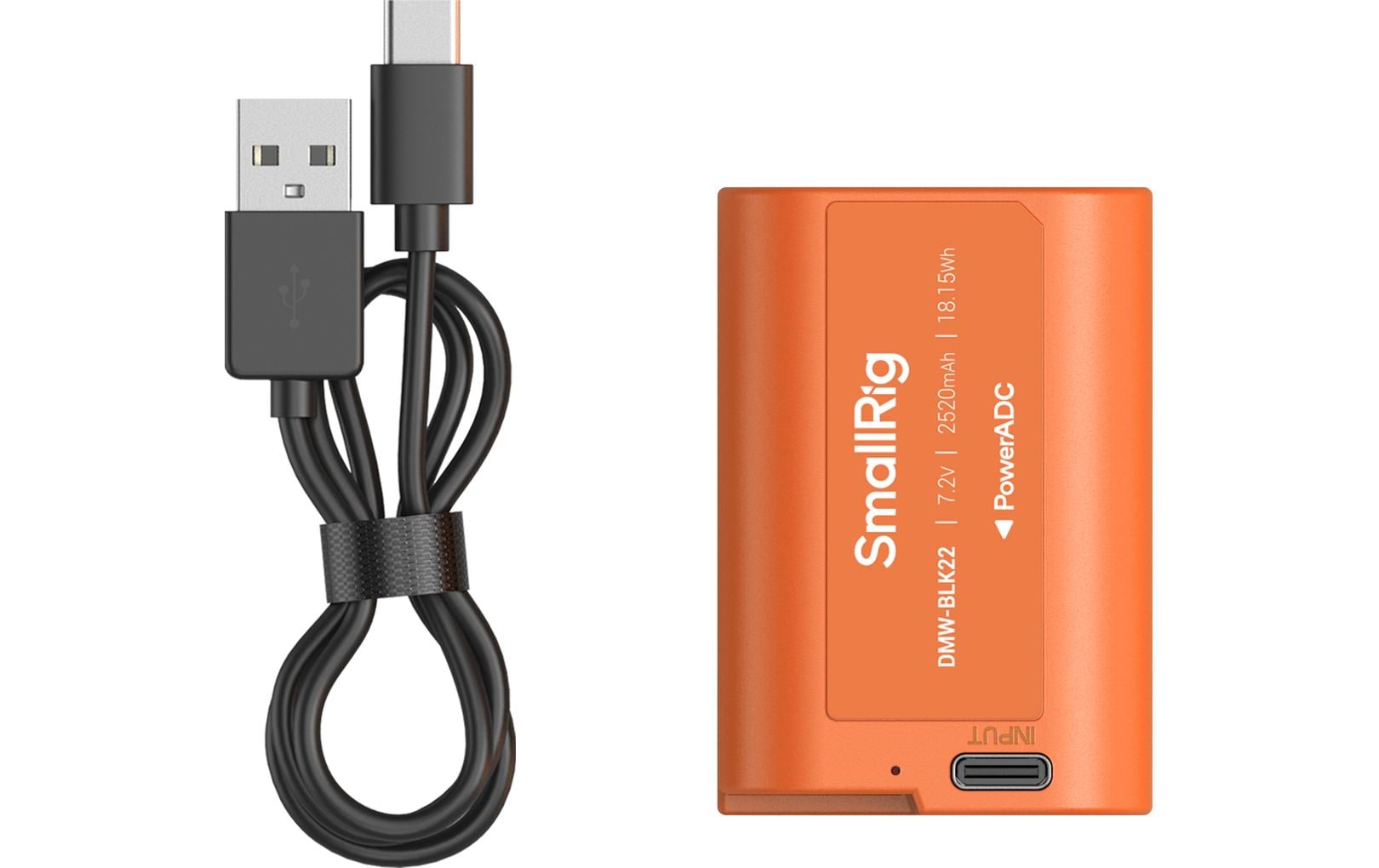 Smallrig Digitalkamera-Akku DMW-BLK22 USB-C Orange