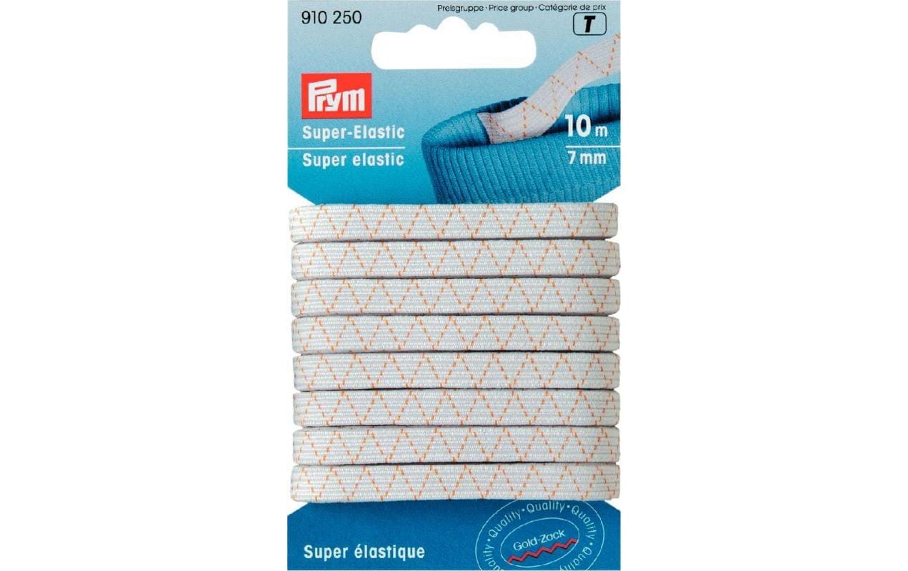 Prym Elastikband Weiss, 10 m x 7 mm