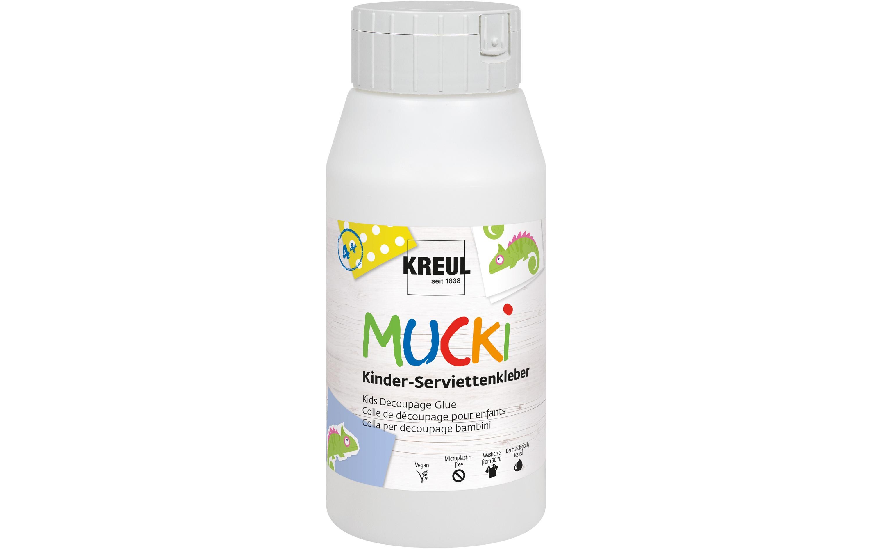 Kreul Servietten-Lack & Kleber Mucki 750 ml, Transparent