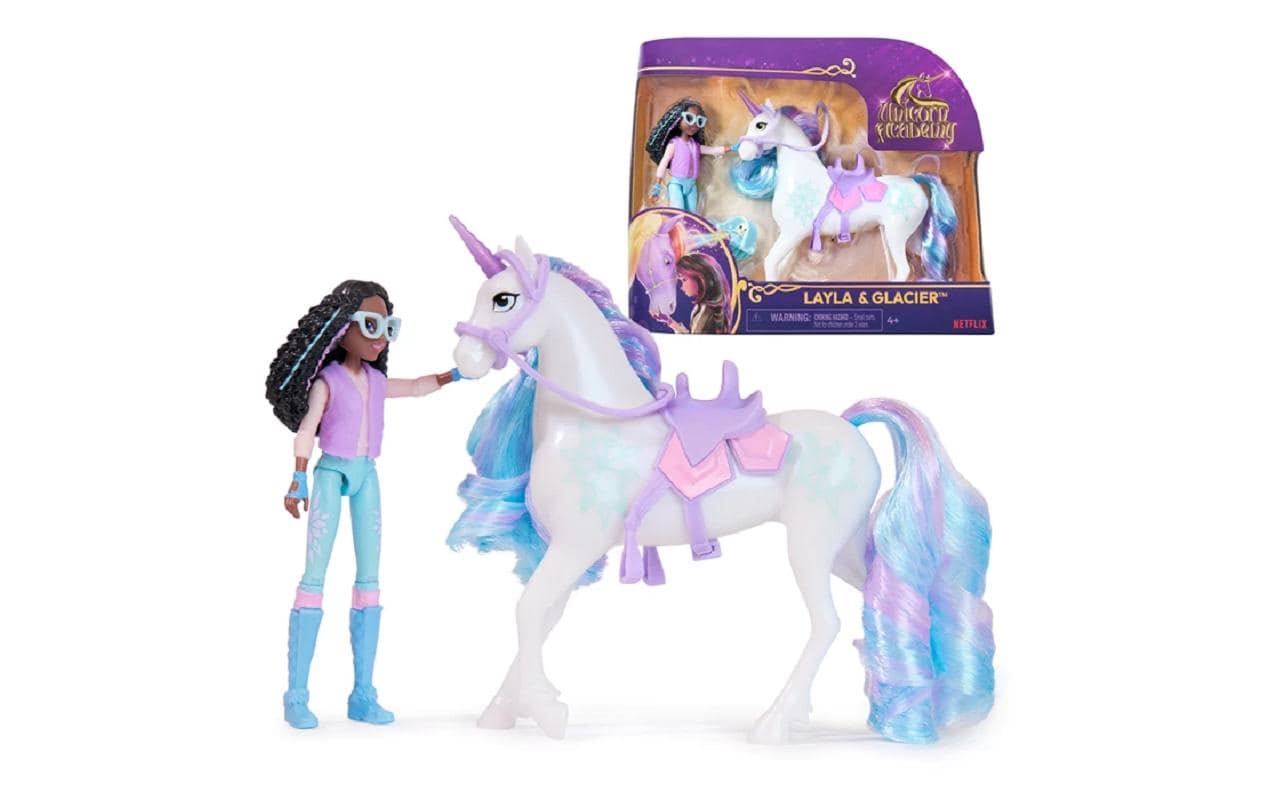 Spinmaster Unicorn Academy Layla Doll & Glacier Unicorn