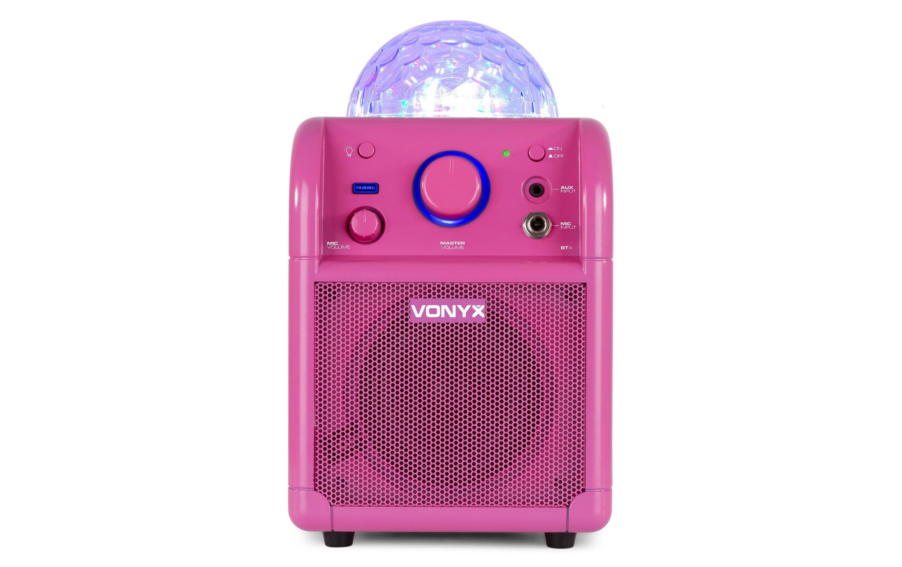 Vonyx Lautsprecher SBS50P Karaoke Speaker Pink