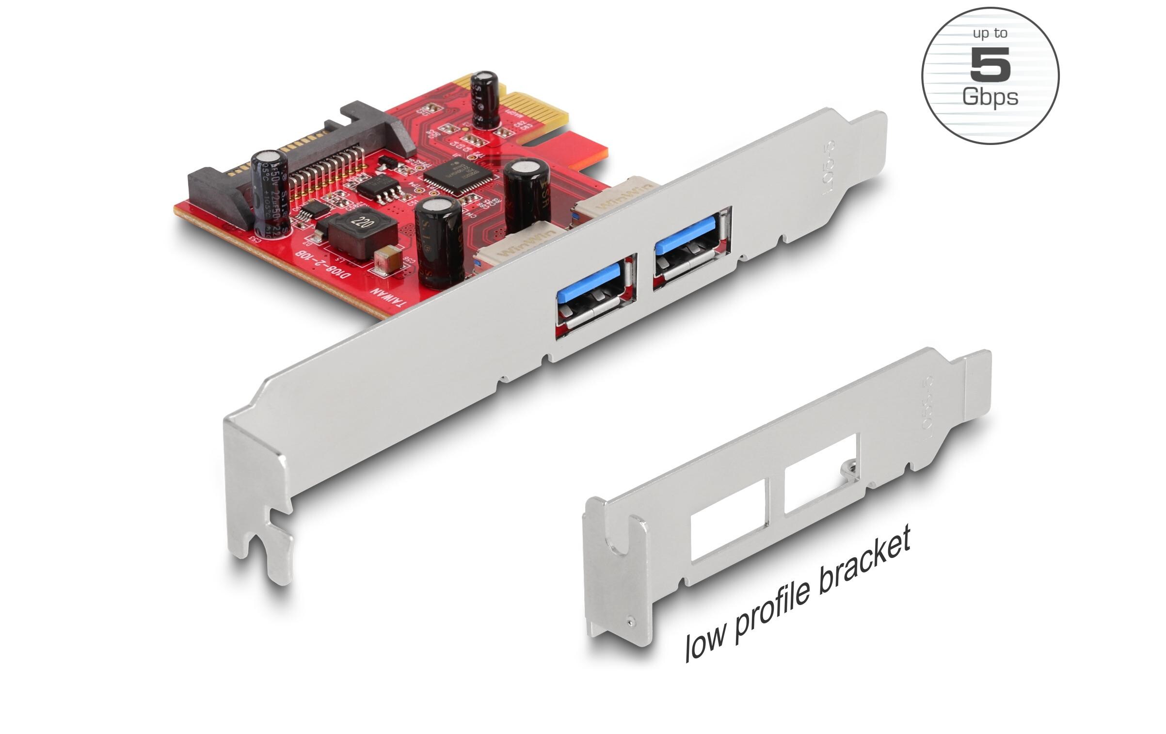 Delock Express-Karte USB 5 Gbps Typ-A Buchse LP