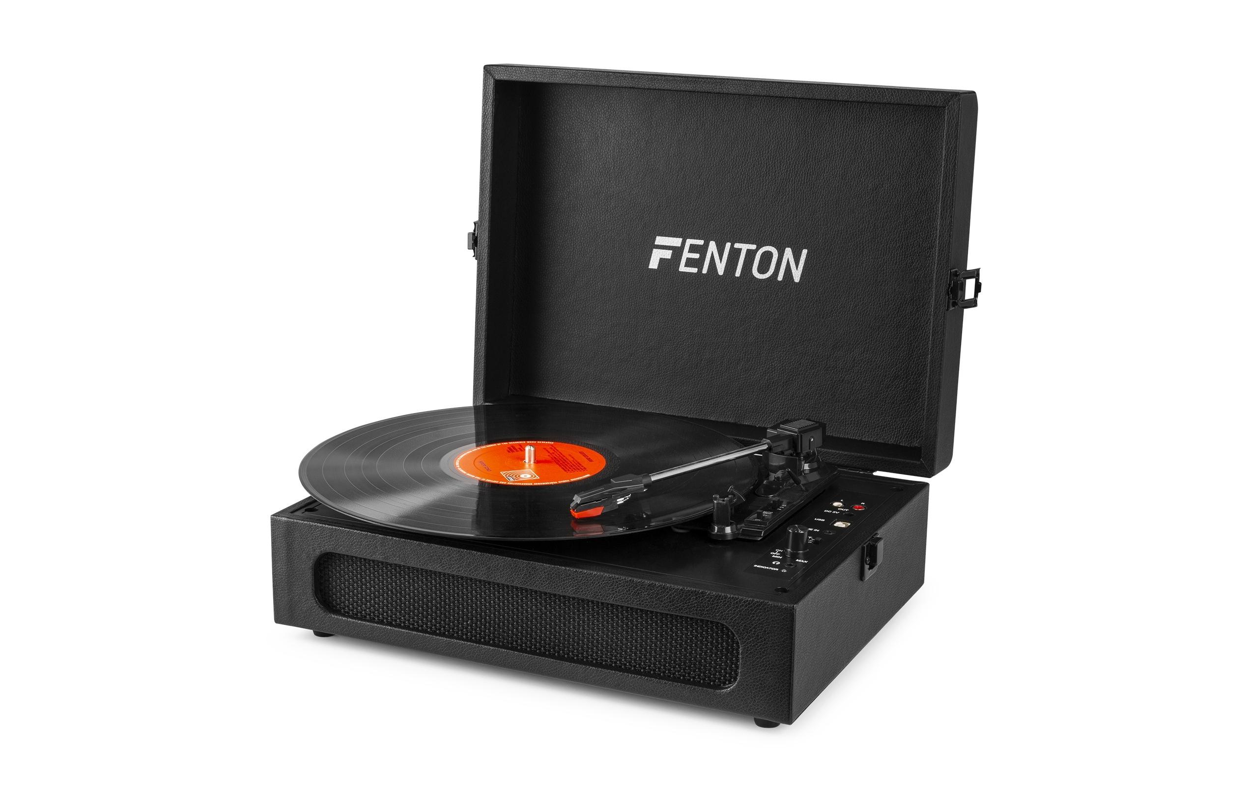 Fenton Plattenspieler mit Bluetooth RP118B Schwarz