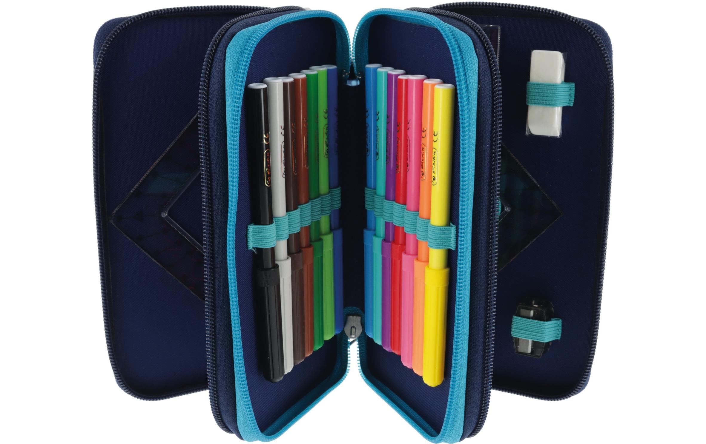 Herlitz Etui Triple 31-teilig, Deep Ocean