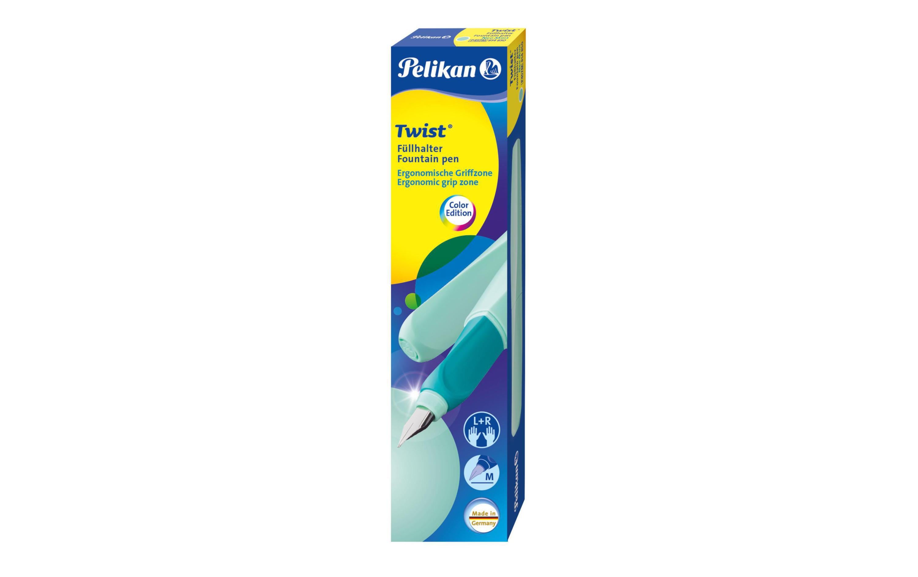 Pelikan Füllfederhalter Twist Medium (M), Mint/Türkis