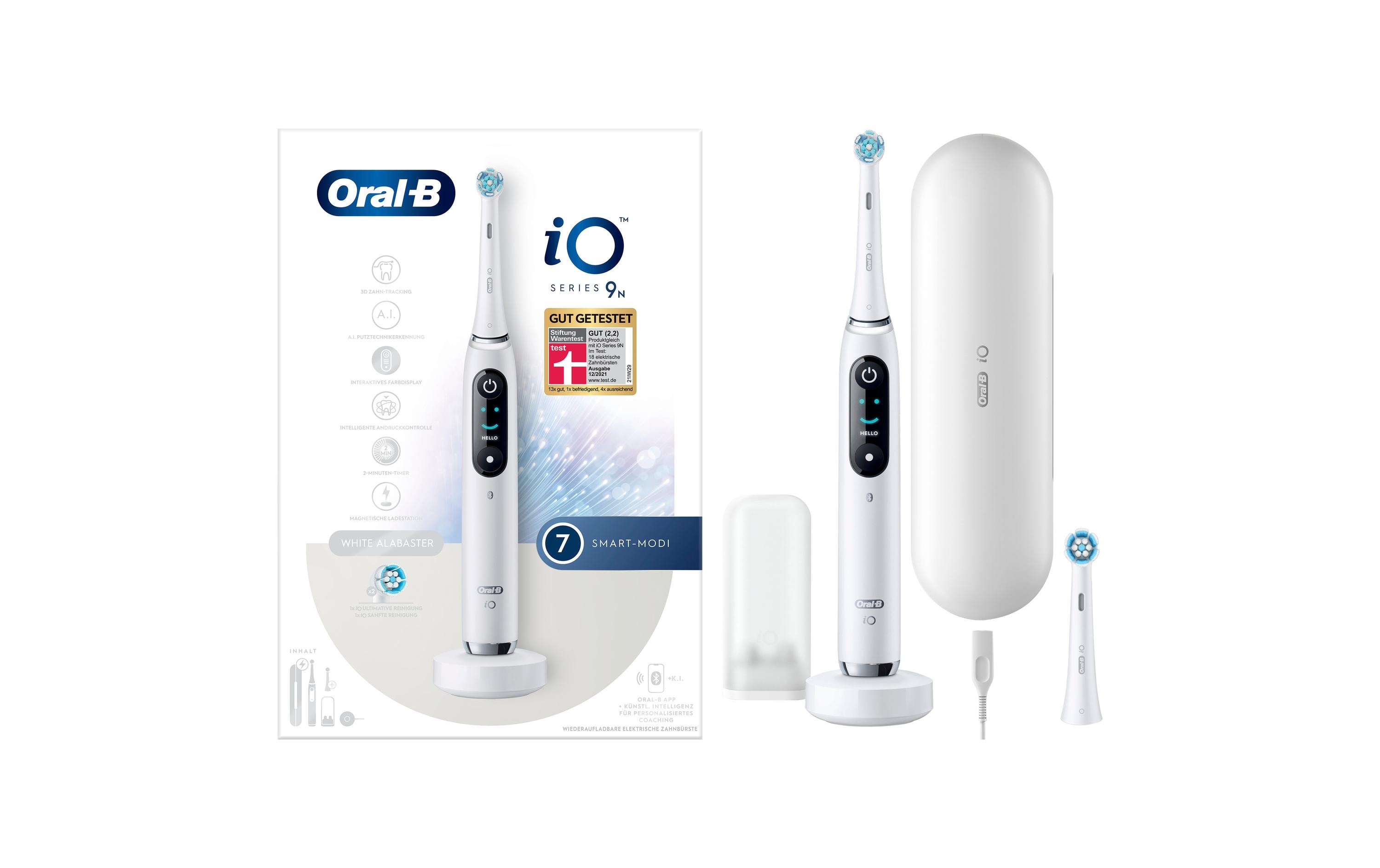 Oral-B Mikrovibrationszahnbürste iO Series 9N White Alabaster