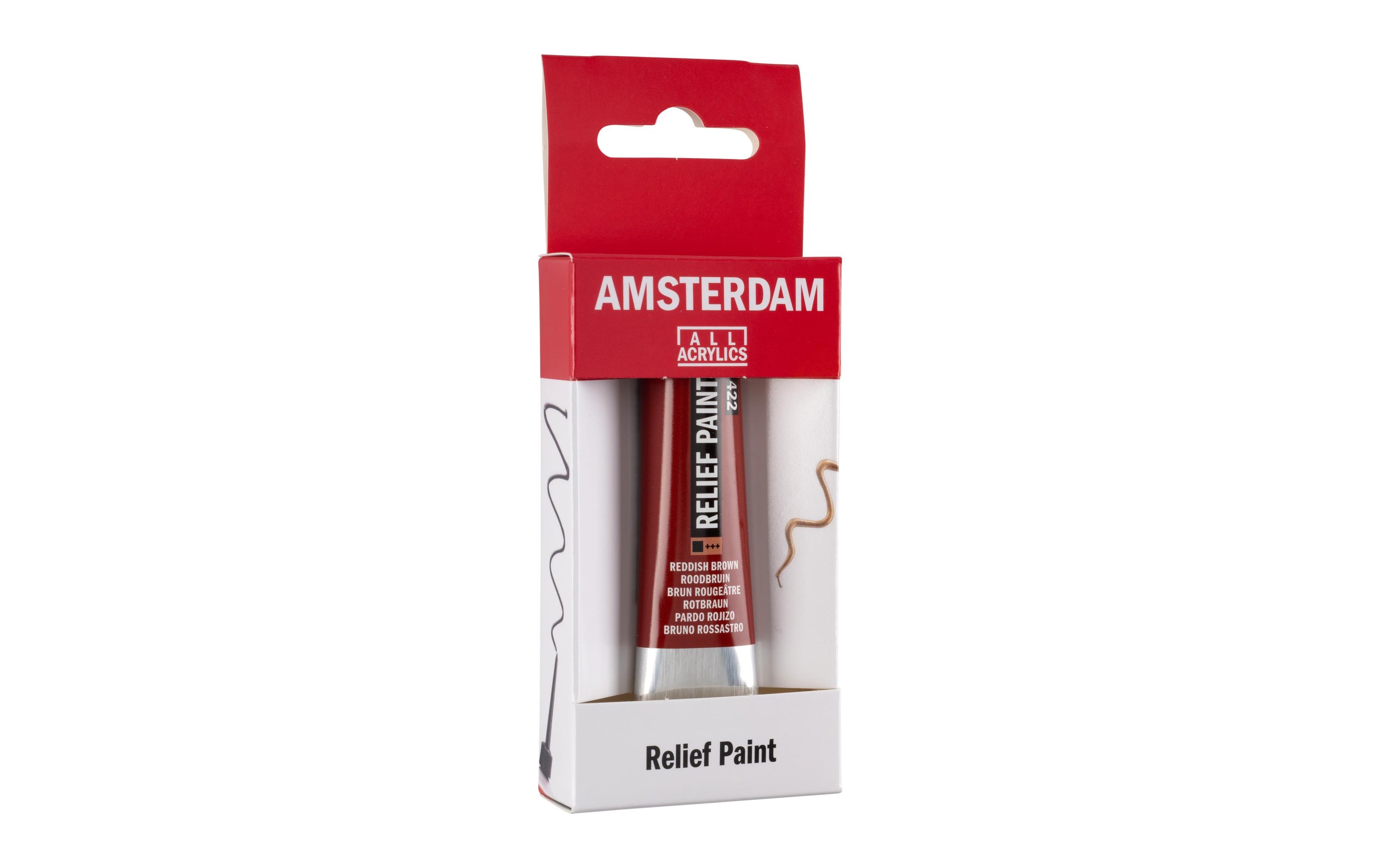 Amsterdam Acrylfarbe Reliefpaint 422 Rotbraun deckend, 20 ml