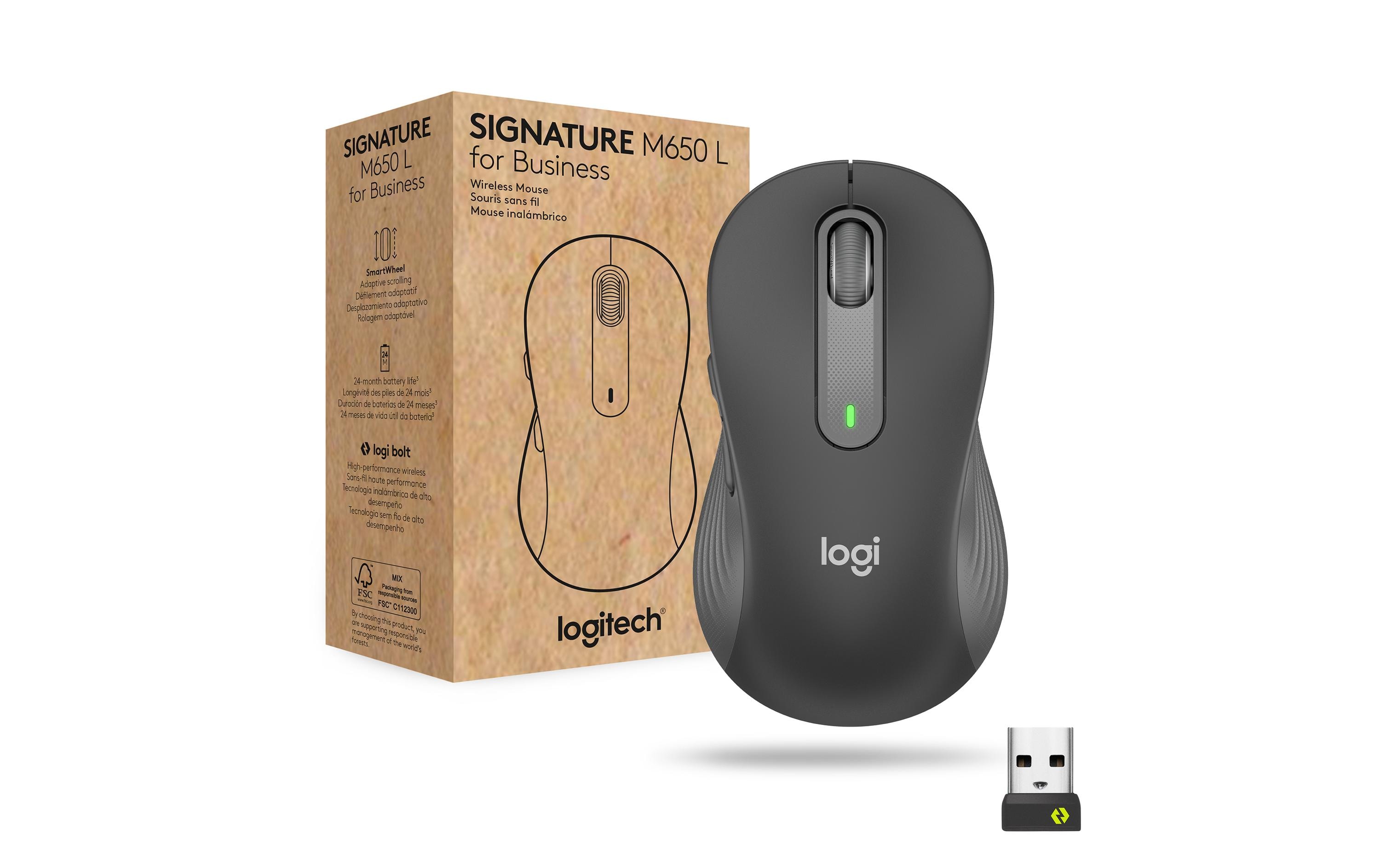 Logitech Maus Signature M650 L for Business Graphite