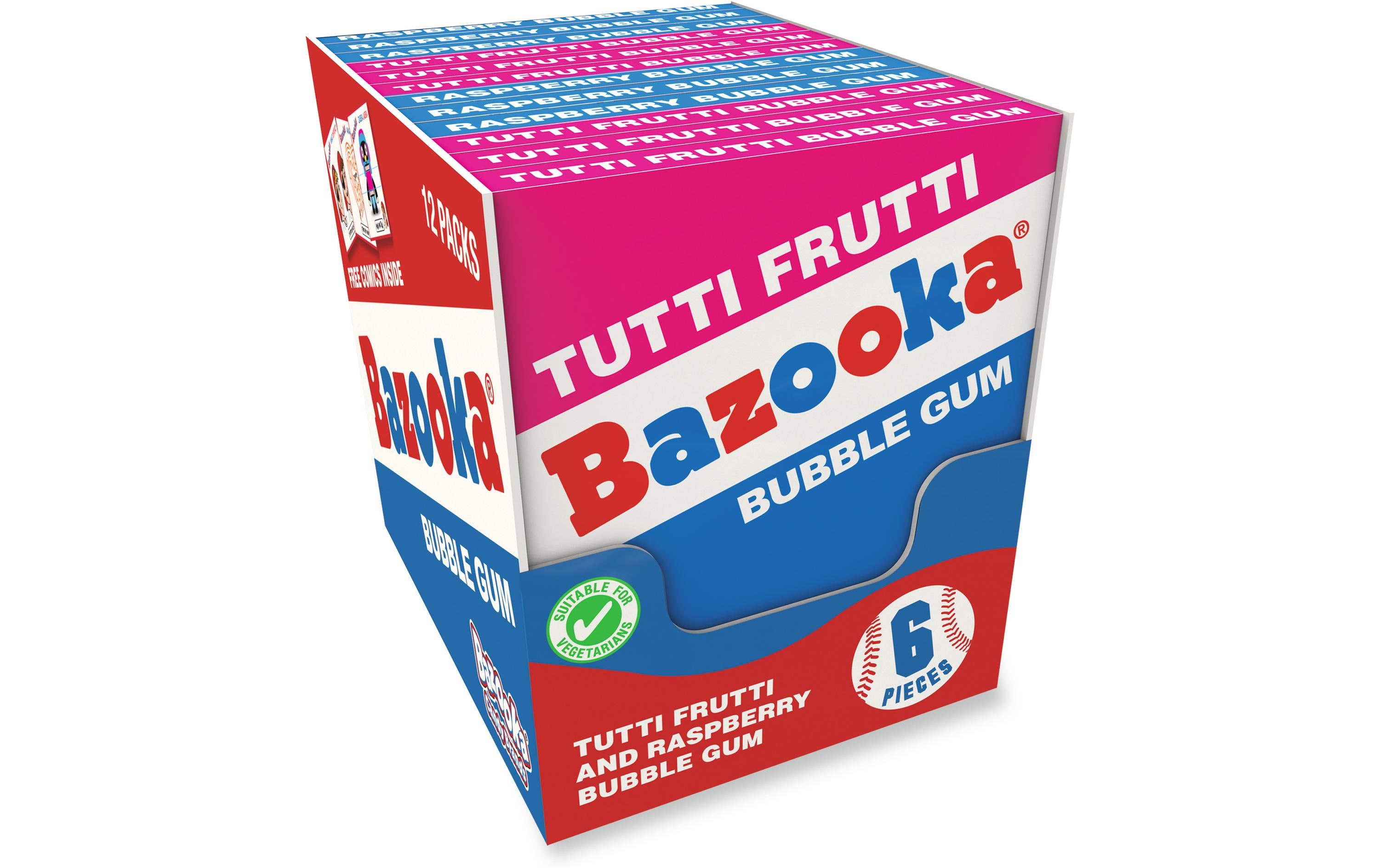 Bazooka Kaugummi Gum Original & Blue Razz 12 x 33 g