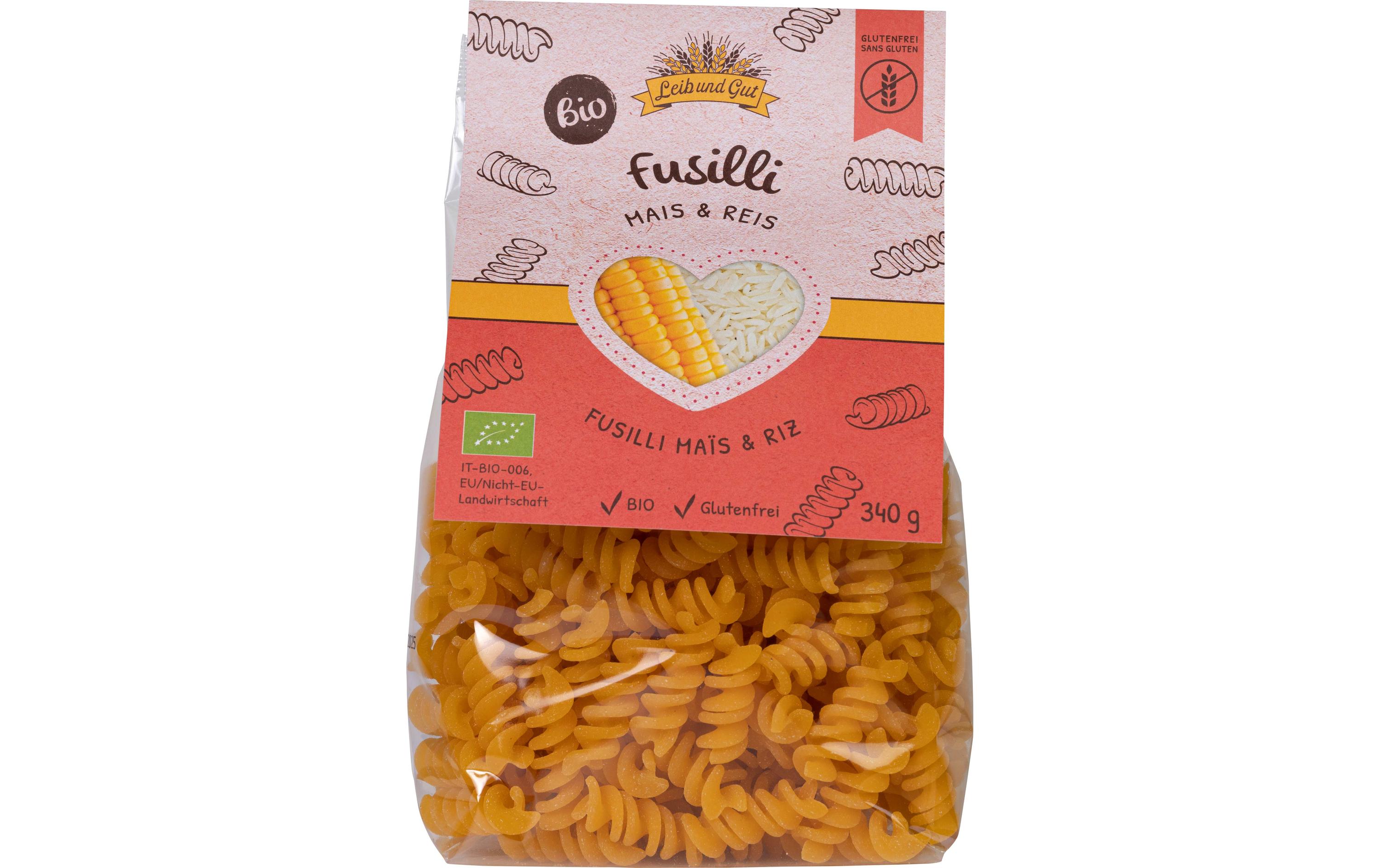 Leib und Gut Teigwaren Bio Fusilli Mais & Reis 340 g