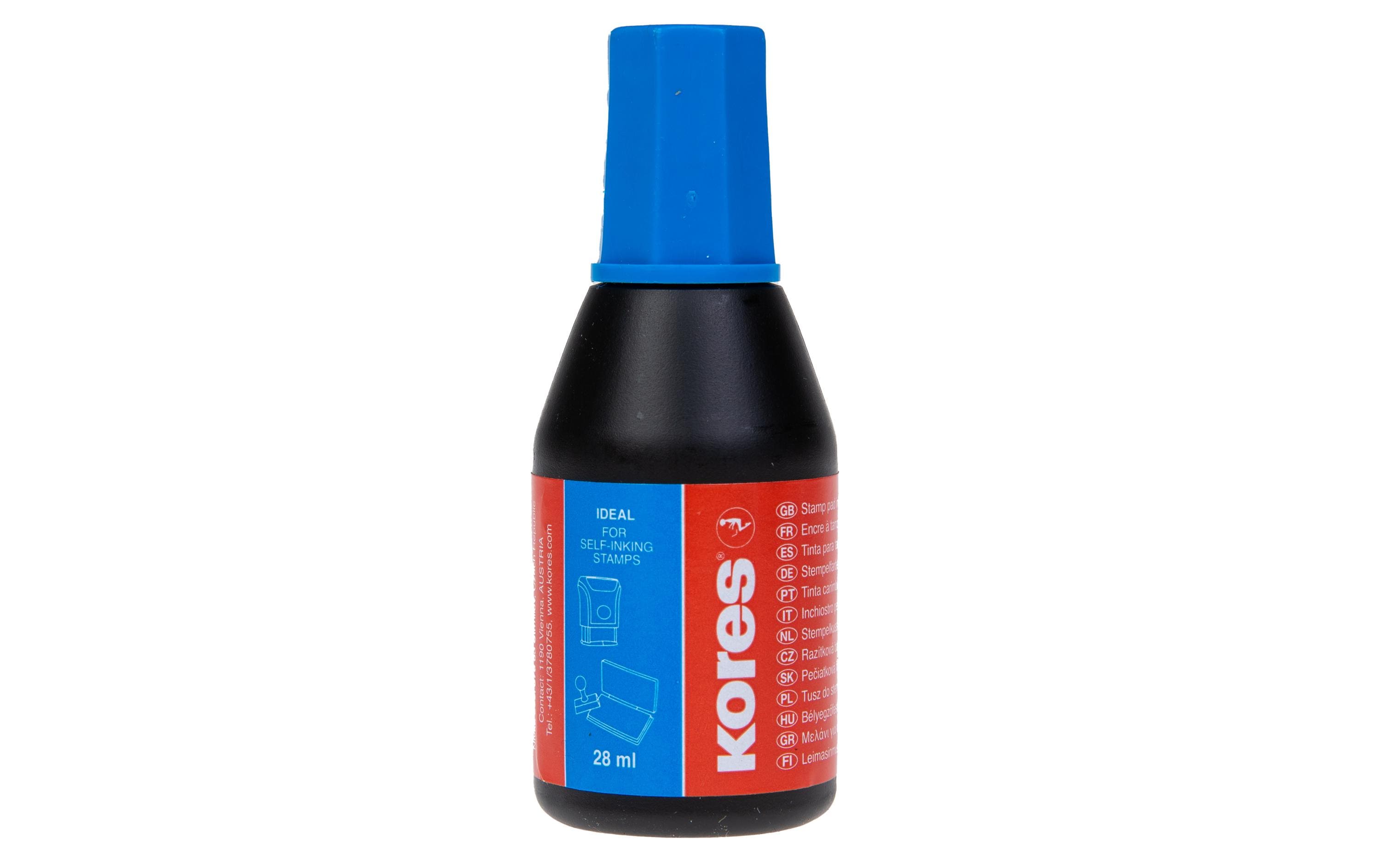 Kores Stempelfarbe 28 ml, Blau