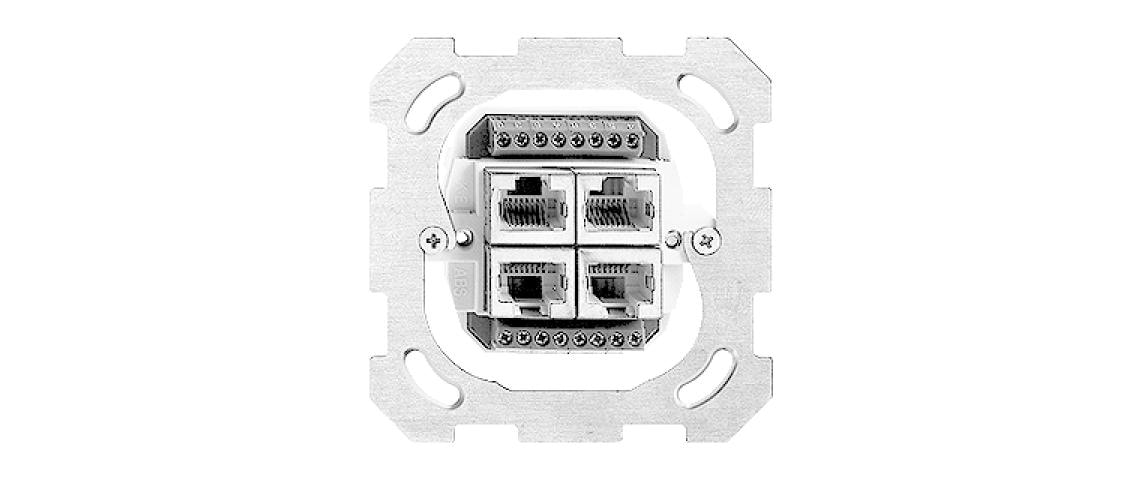 Feller EDIZIOdue Telefondose UP 4x RJ45