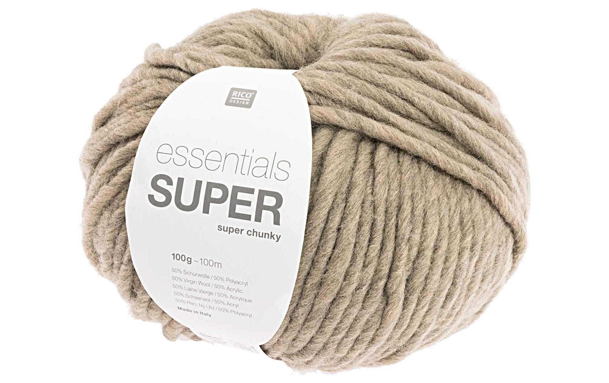 Rico Design Wolle Essentials Super Super Chunky 100 g, Kiesel
