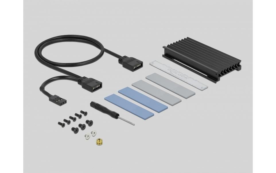 Delock Host Bus Adapter PCIe x4 - M.2, NVMe, Key M, RGB-LED