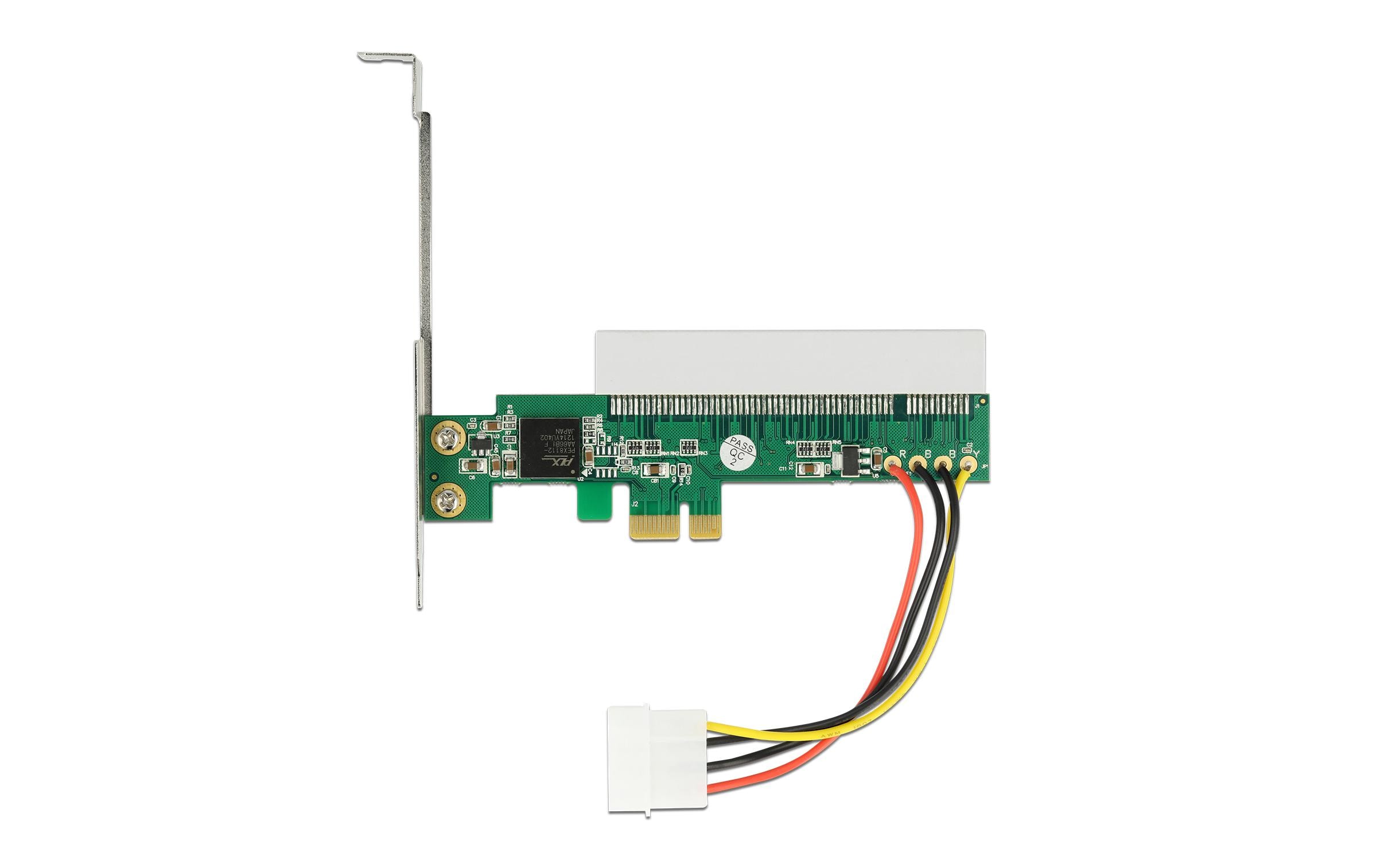 Delock PCI-E Riser Karte x1 zu 1 x PCI 32 Bit 5 V Slot