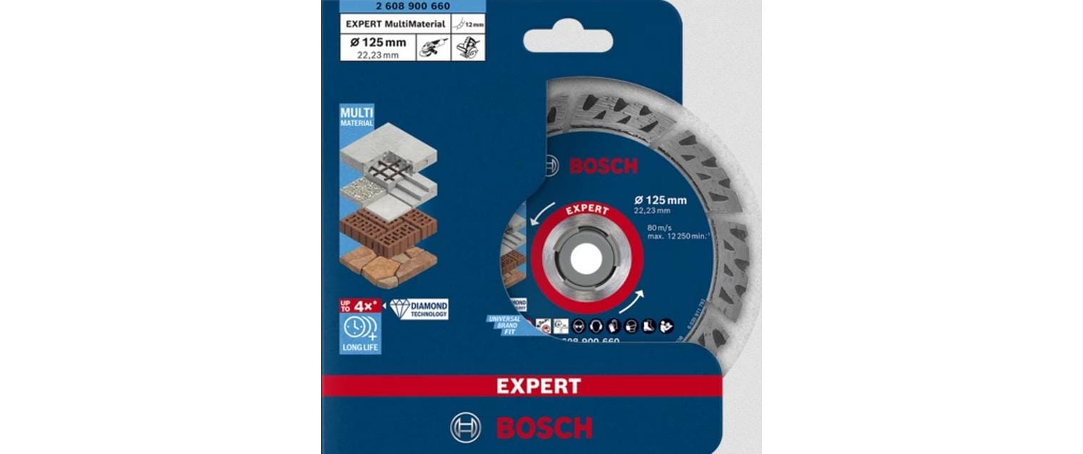 Bosch Professional Diamanttrennscheibe EXPERT MultiMaterial, 125 mm