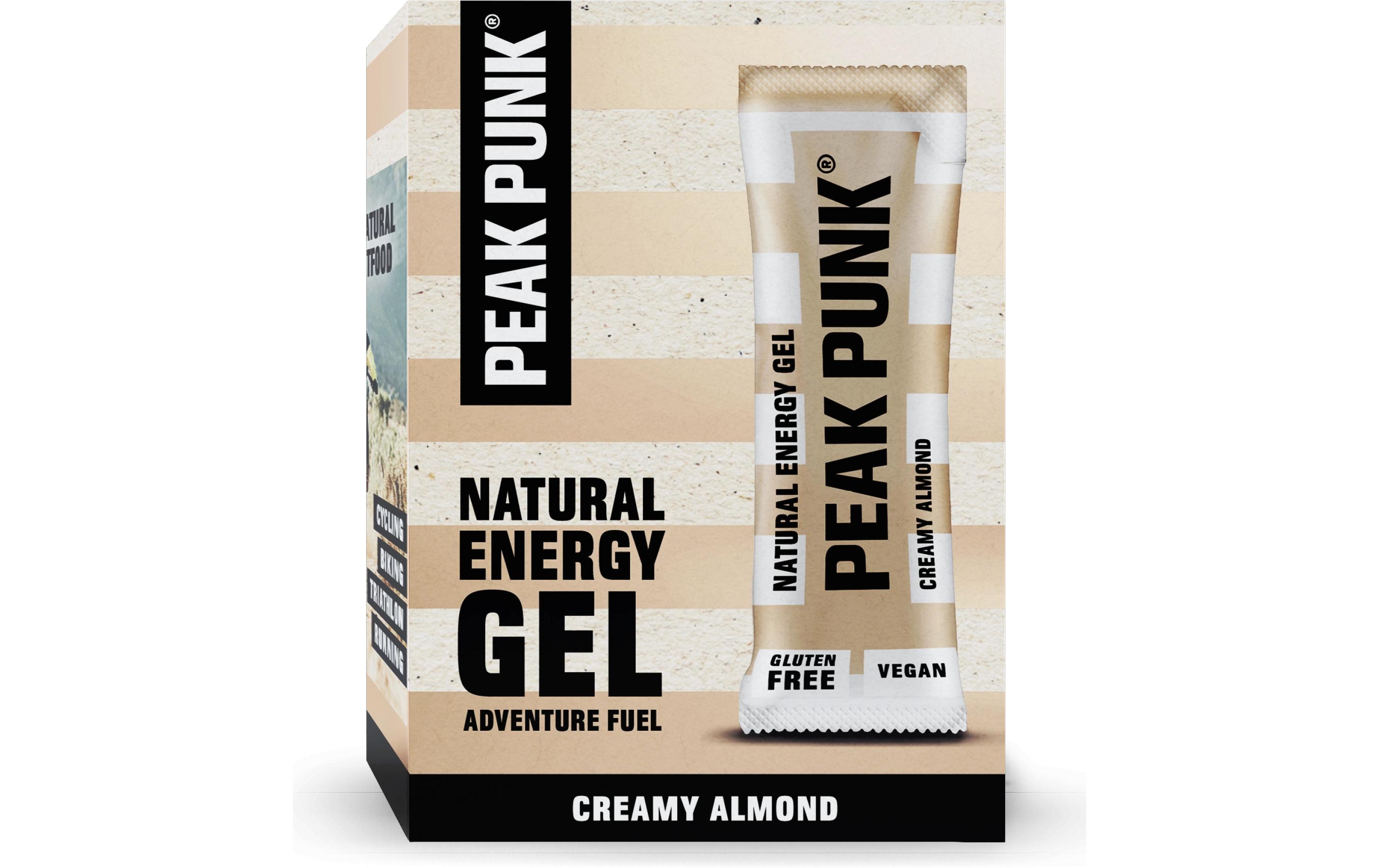 PEAK PUNK Natural Energy Gel Cremige Mandel, 12 x 25 g