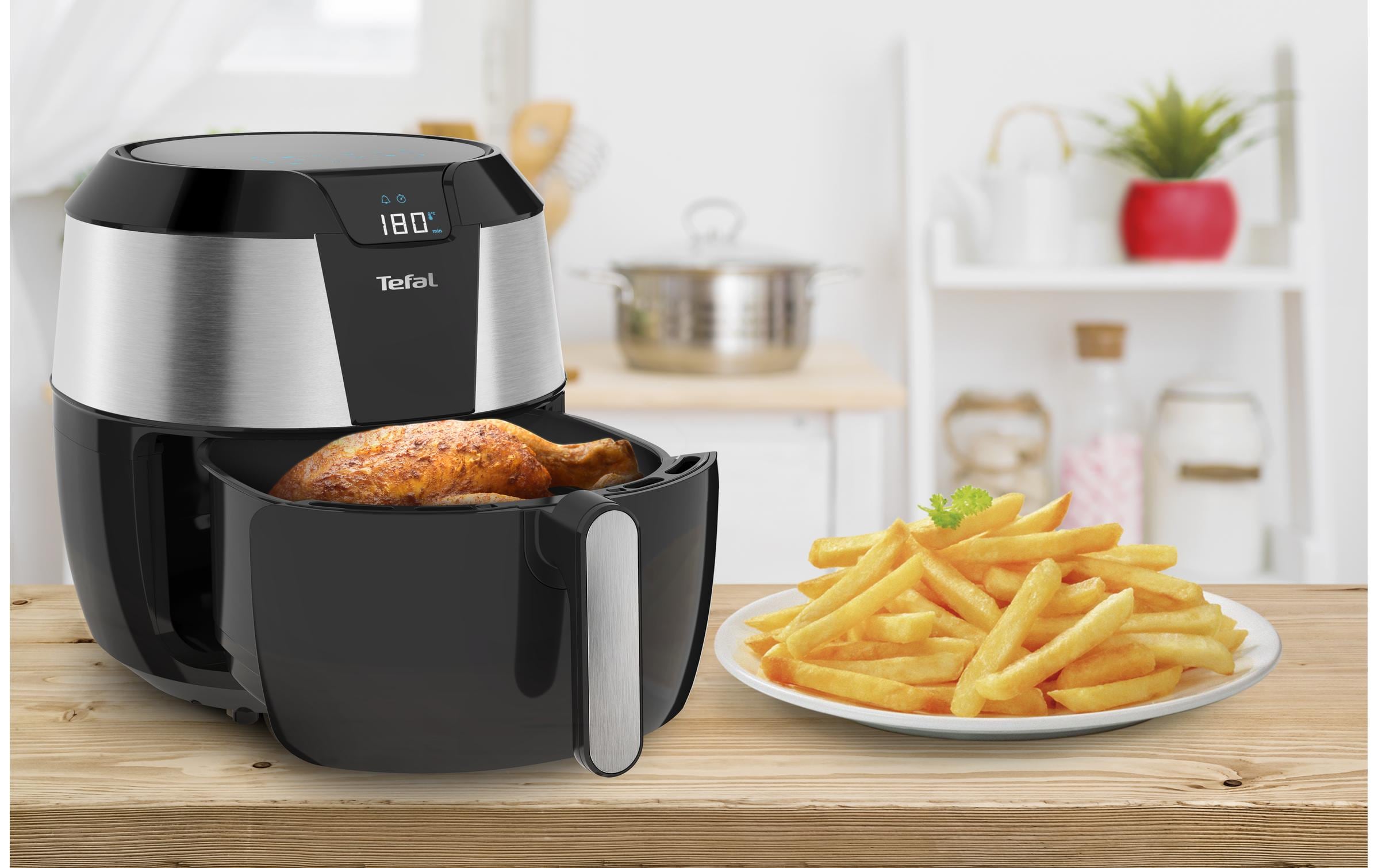 Tefal Heissluft-Fritteuse EasyFry XXL 1.6 kg, Schwarz/Silber