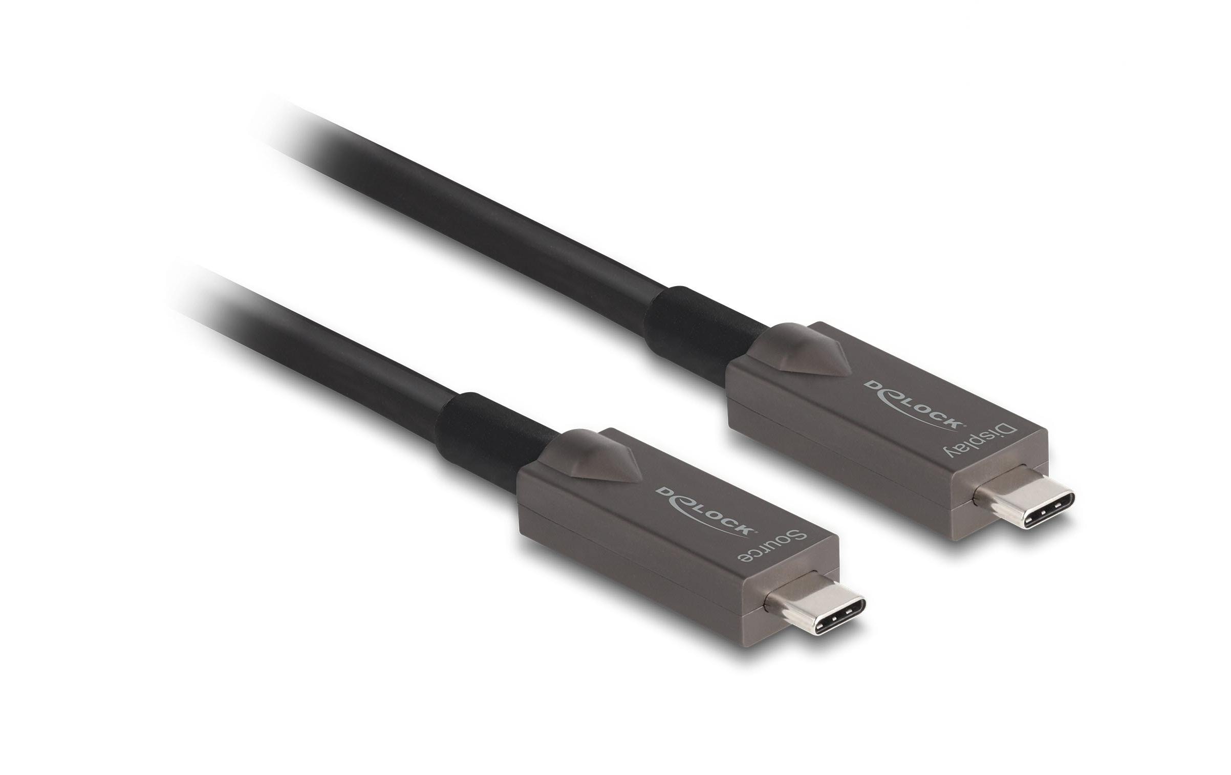 Delock Optisches Kabel 4K 10Gbps USB Type-C - USB Type-C, 15 m