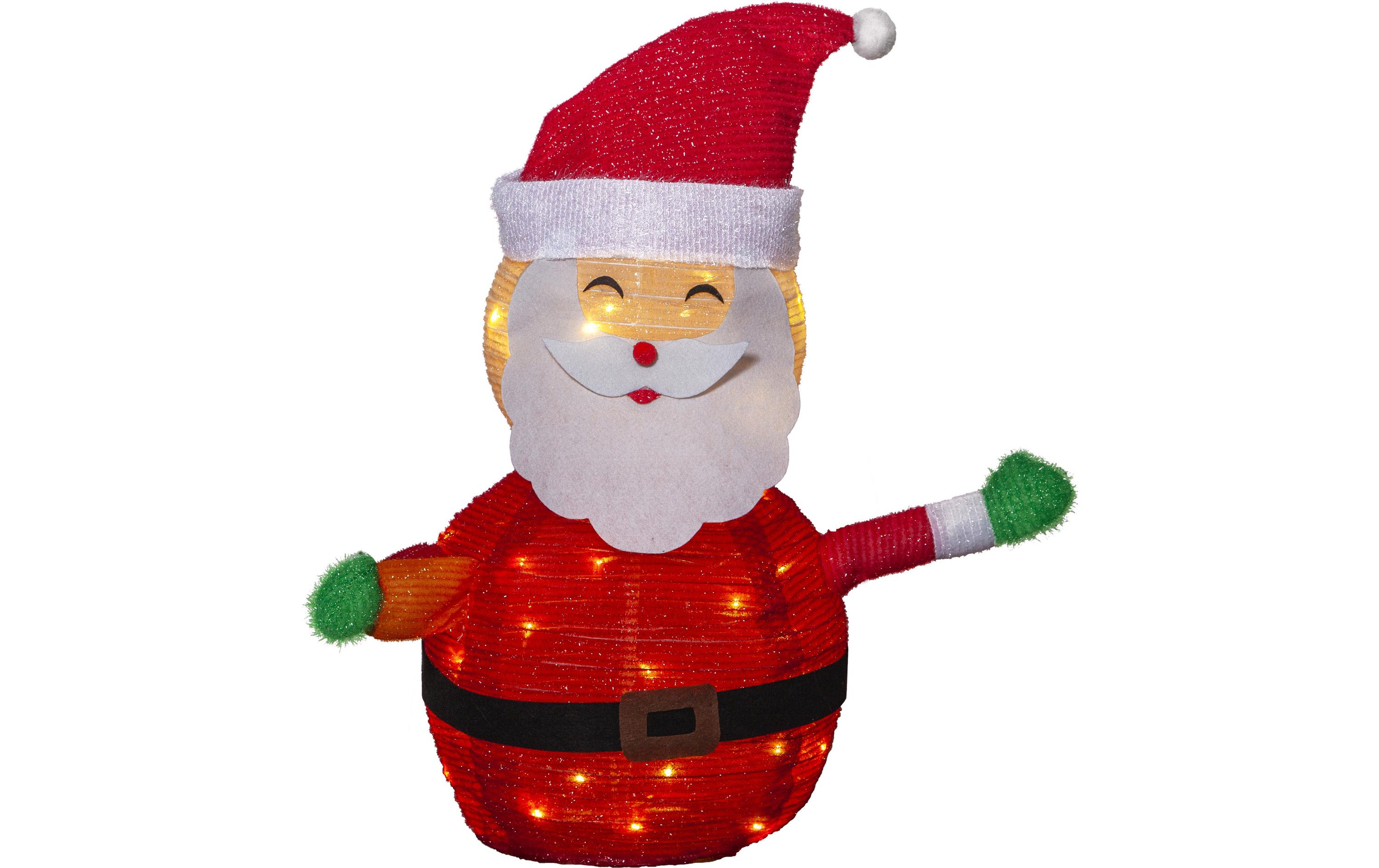 Star Trading LED-Figur Tecidy Weihnachtsmann, 70 cm, Rot