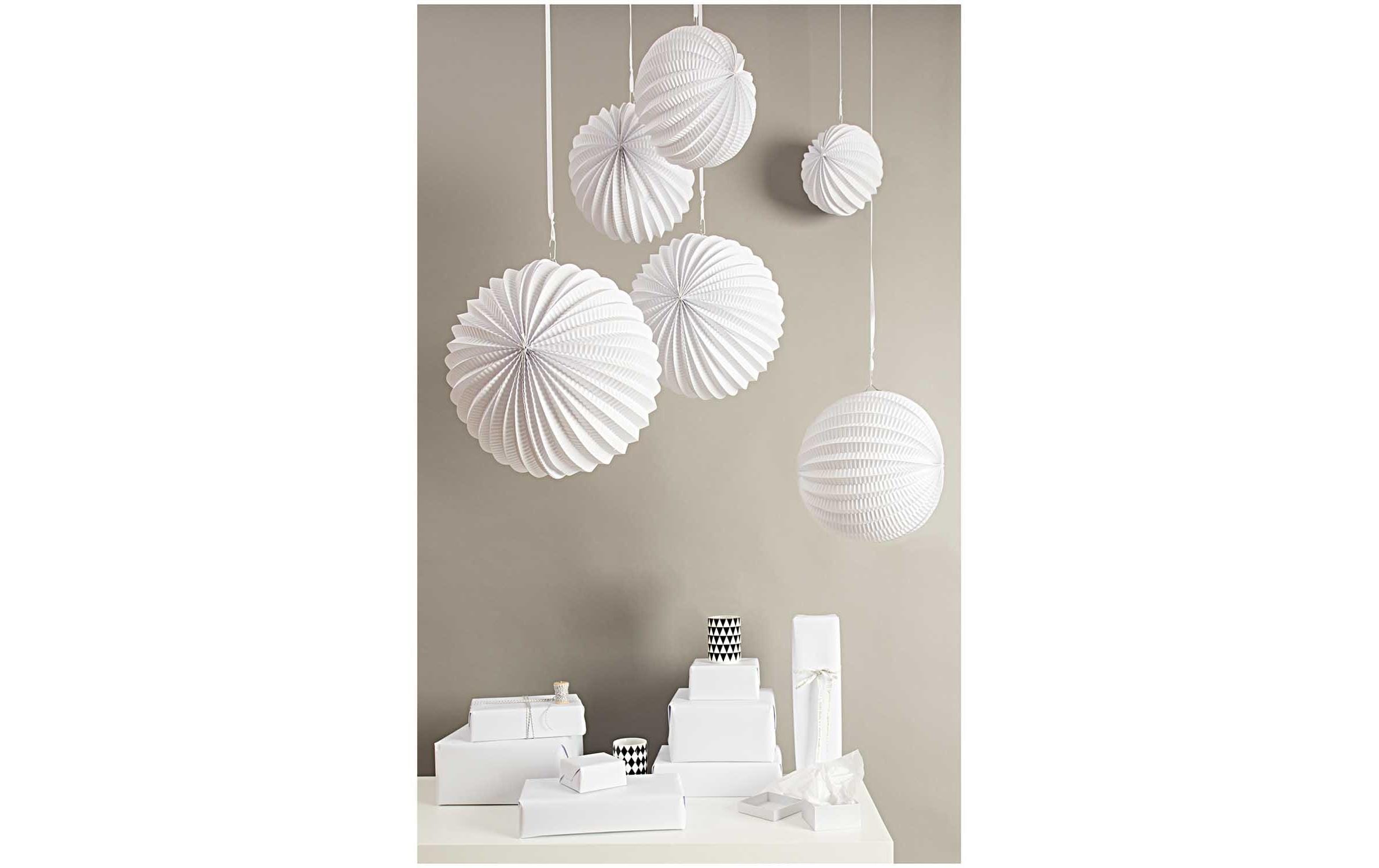 Rico Design Lampion 3-teilig, Weiss