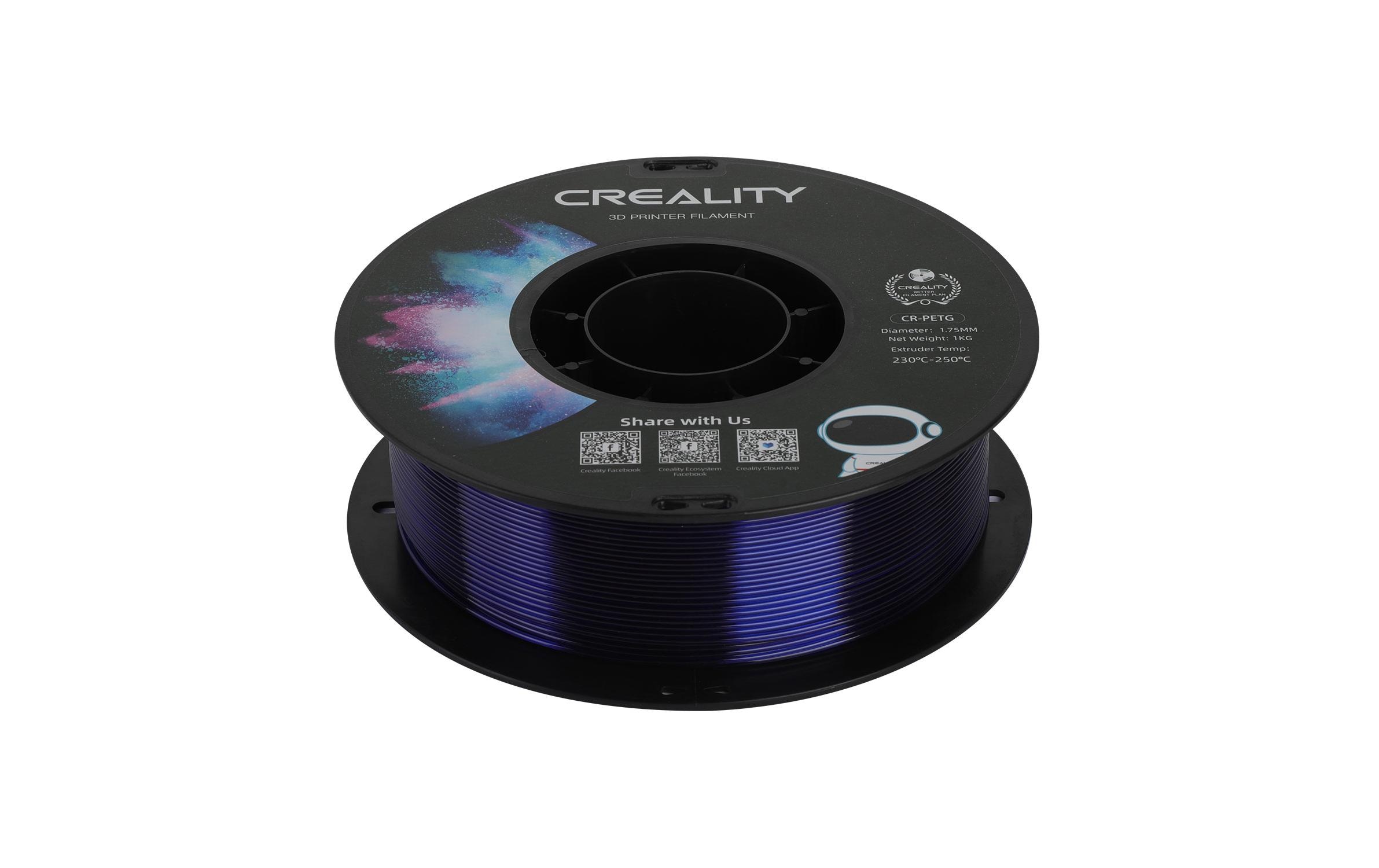 Creality Filament PETG, Transparent Blau, 1.75 mm, 1 kg