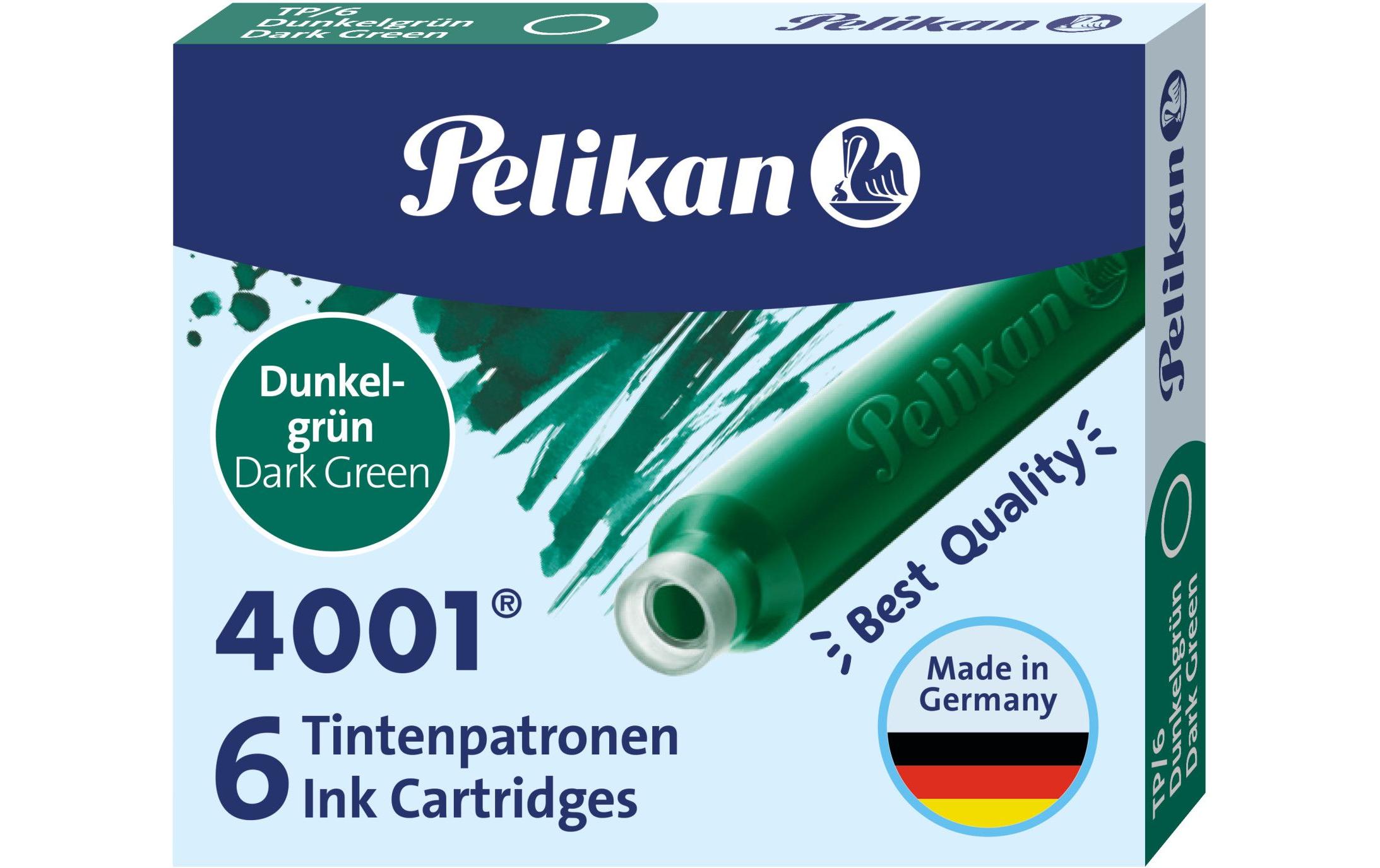 Pelikan Tintenpatrone 4001 Grün, 6 Stück