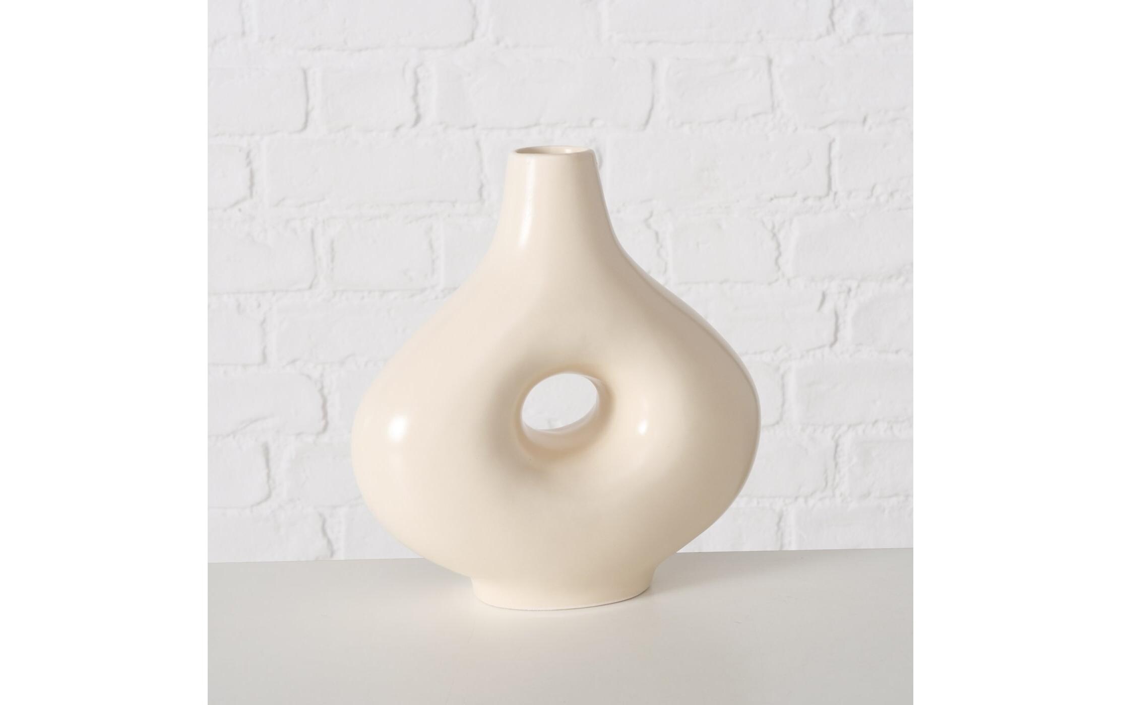 Boltze Vase Abela 21 cm, Crème